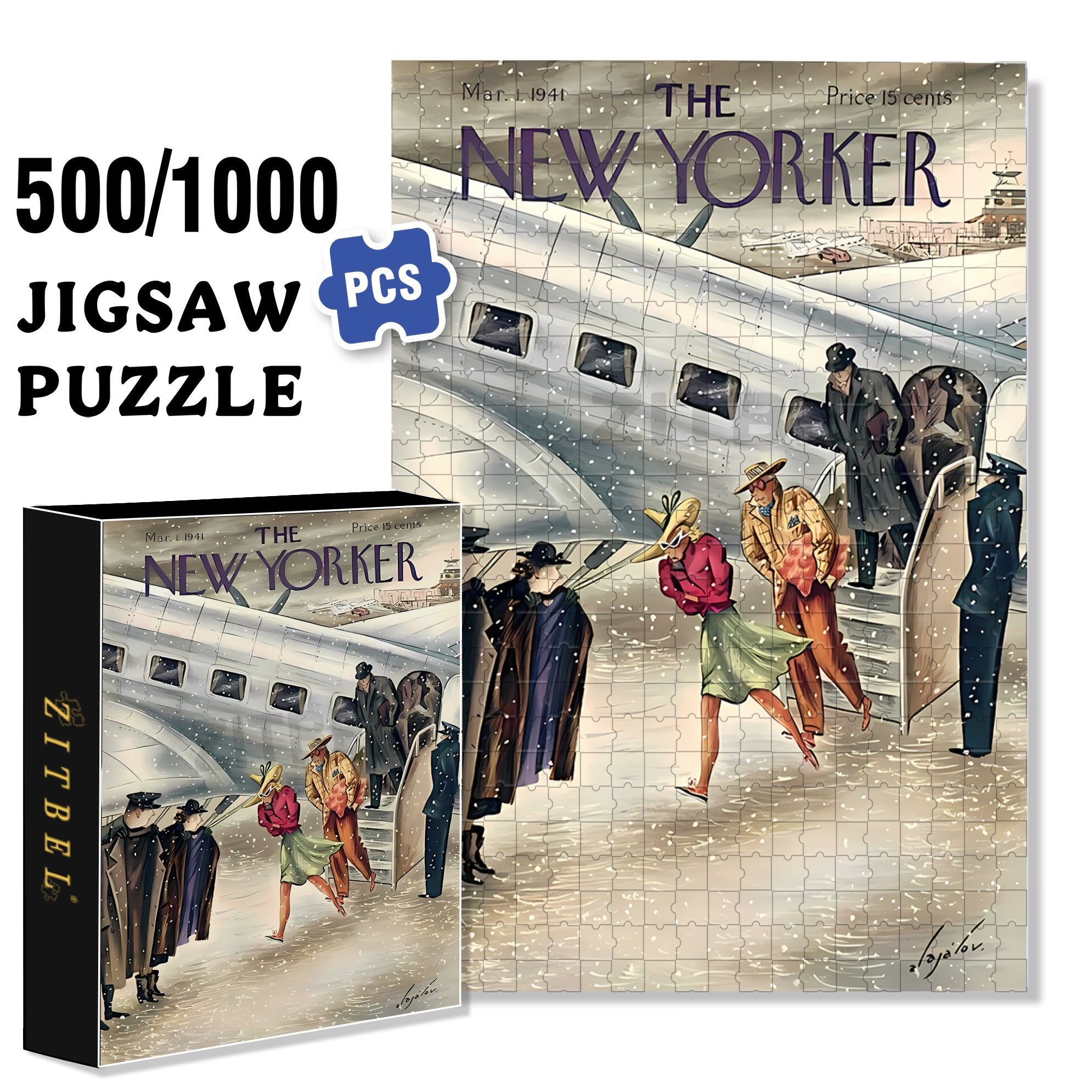Birds On A Winter Night 500pcs/1000pcs Jigsaw Puzzle, Scratch-Resistant, Interactive Family Game & Brain-Boosting DIY Decor, Perfect for Halloween, Christmas & New Year Gifts, Family Puzzle Game