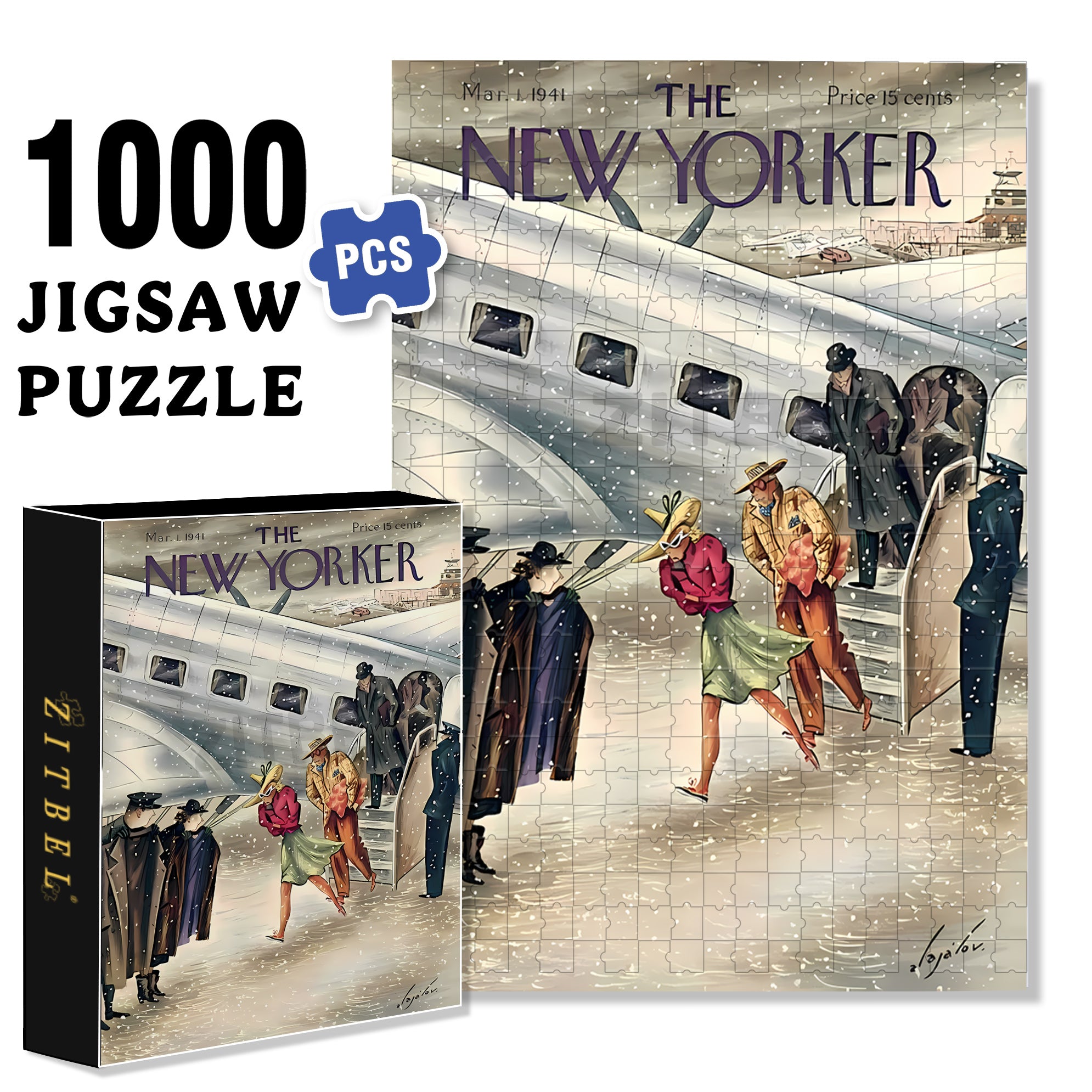 Birds On A Winter Night 500pcs/1000pcs Jigsaw Puzzle, Scratch-Resistant, Interactive Family Game & Brain-Boosting DIY Decor, Perfect for Halloween, Christmas & New Year Gifts, Family Puzzle Game