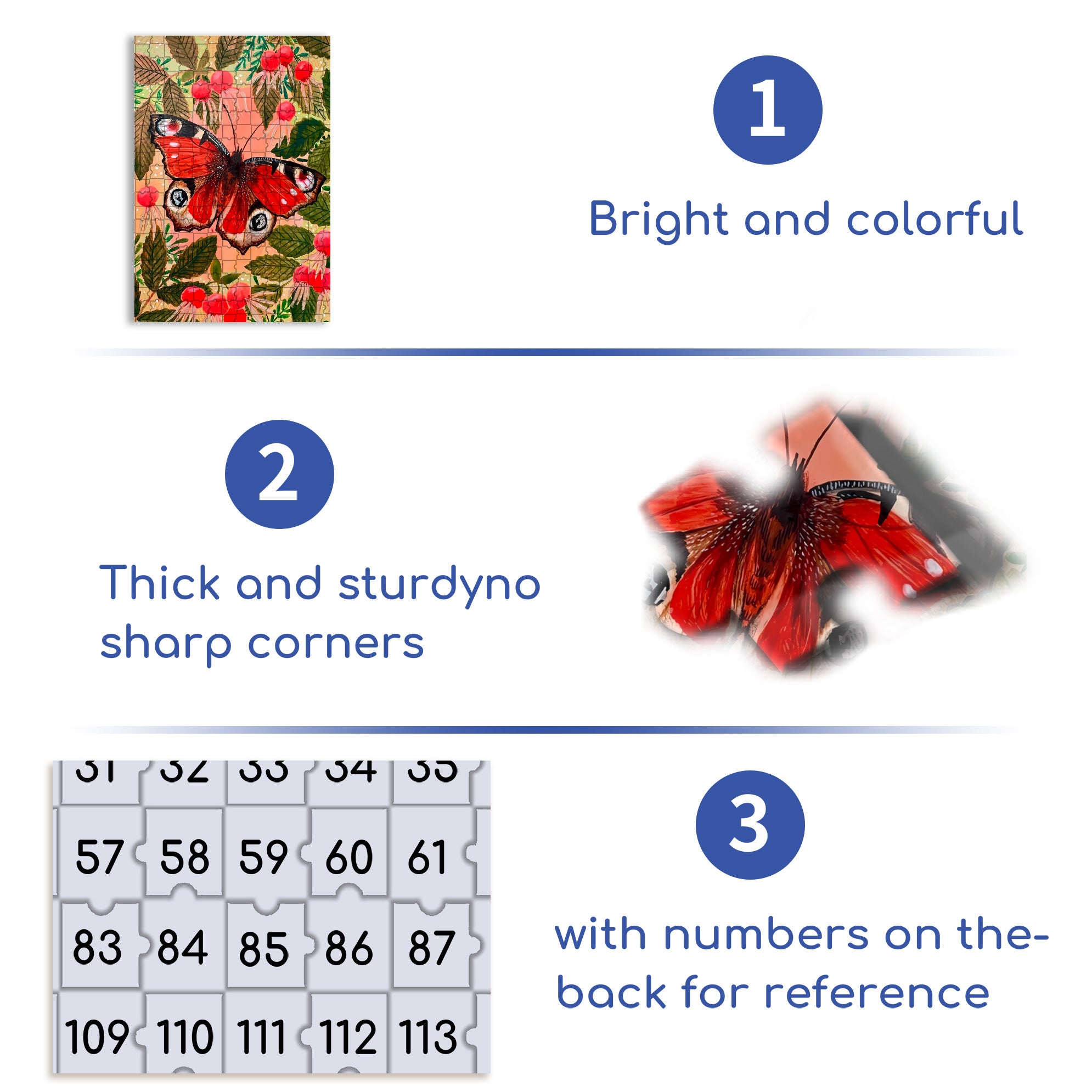 Butterfly Dance 500pcs/1000pcs Jigsaw Puzzle, Scratch-Resistant, Interactive Family Game & Brain-Boosting DIY Decor, Perfect for Halloween, Christmas & New Year Gifts, Family Puzzle Game
