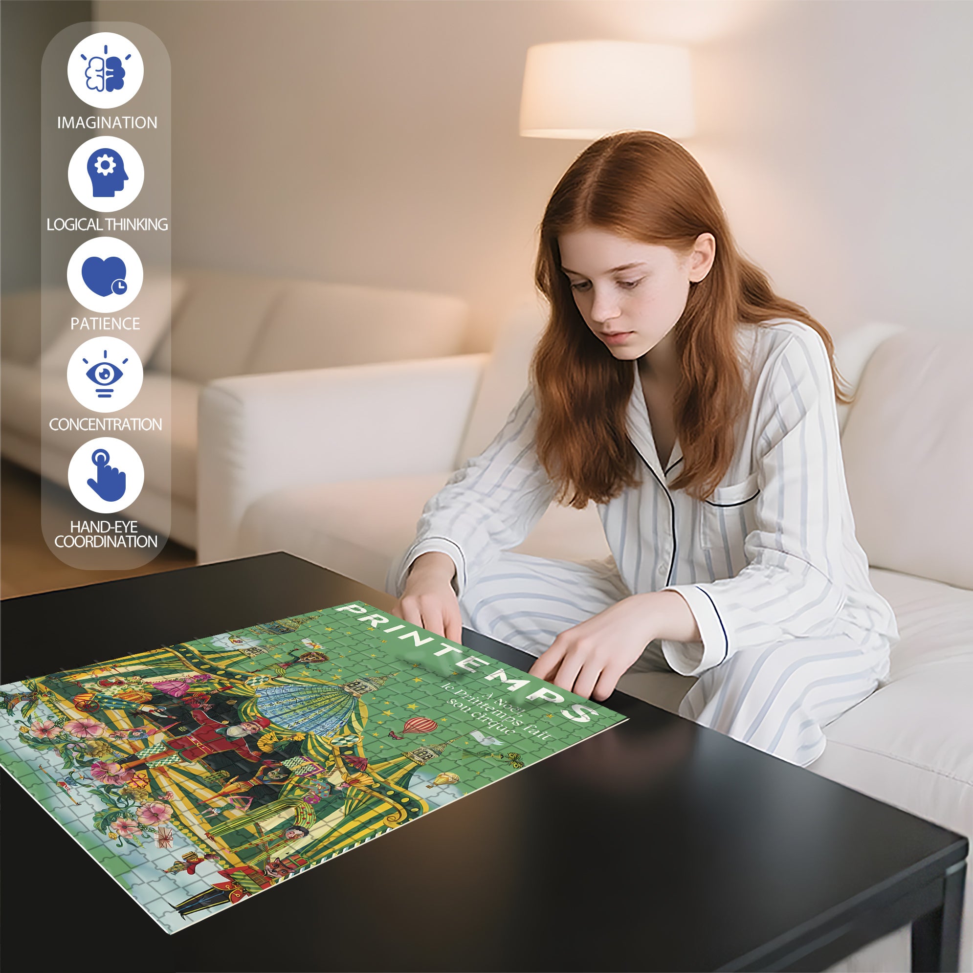 Butterfly Love 500pcs/1000pcs Jigsaw Puzzle, Scratch-Resistant, Interactive Family Game & Brain-Boosting DIY Decor, Perfect for Halloween, Christmas & New Year Gifts, Family Puzzle Game