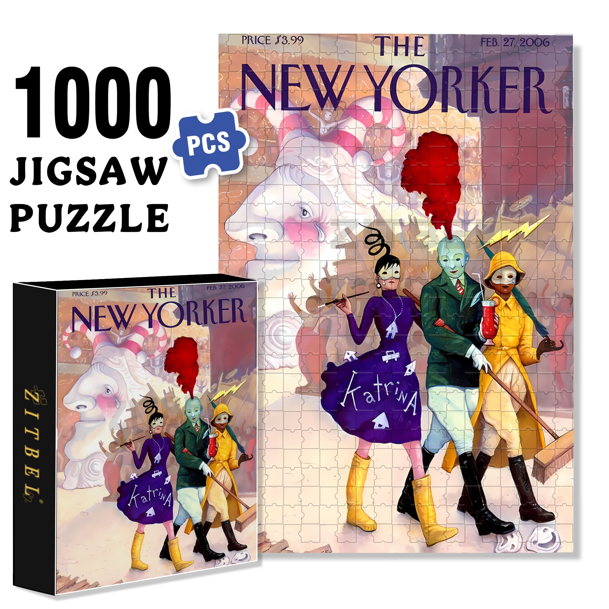 Circus Performances 500pcs/1000pcs Jigsaw Puzzle, Scratch-Resistant, Interactive Family Game & Brain-Boosting DIY Decor, Perfect for Halloween, Christmas & New Year Gifts, Family Puzzle Game