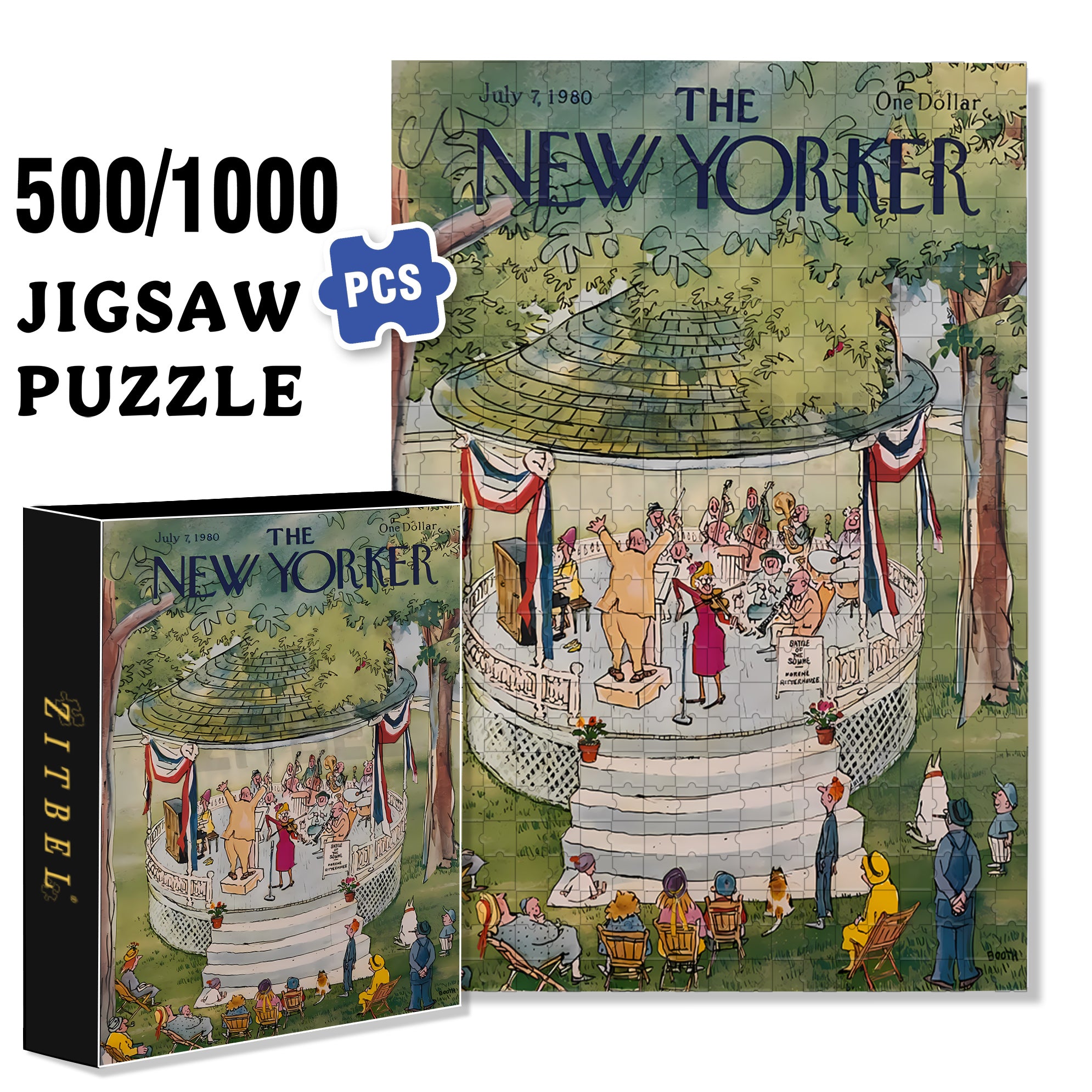 Circus Performers 500pcs/1000pcs Jigsaw Puzzle, Scratch-Resistant, Interactive Family Game & Brain-Boosting DIY Decor, Perfect for Halloween, Christmas & New Year Gifts, Family Puzzle Game