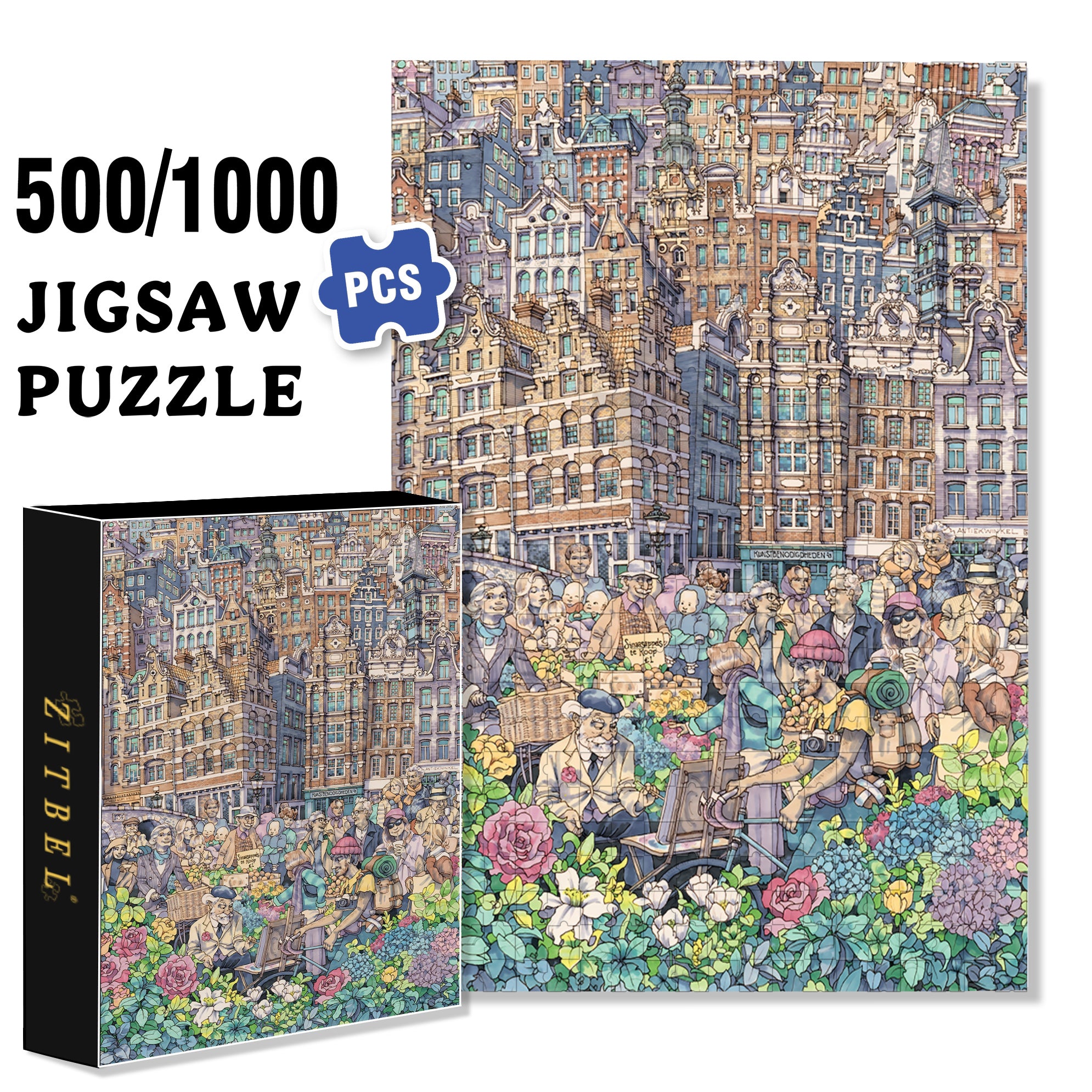 Concerts In The Park 500pcs/1000pcs Jigsaw Puzzle, Scratch-Resistant, Interactive Family Game & Brain-Boosting DIY Decor, Perfect for Halloween, Christmas & New Year Gifts, Family Puzzle Game