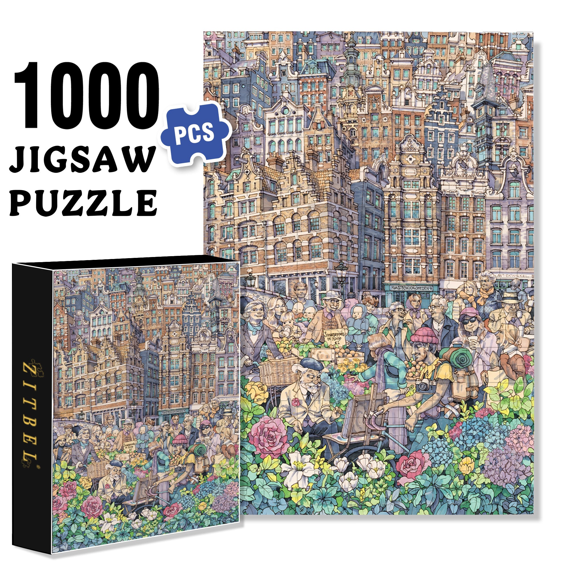 Concerts In The Park 500pcs/1000pcs Jigsaw Puzzle, Scratch-Resistant, Interactive Family Game & Brain-Boosting DIY Decor, Perfect for Halloween, Christmas & New Year Gifts, Family Puzzle Game