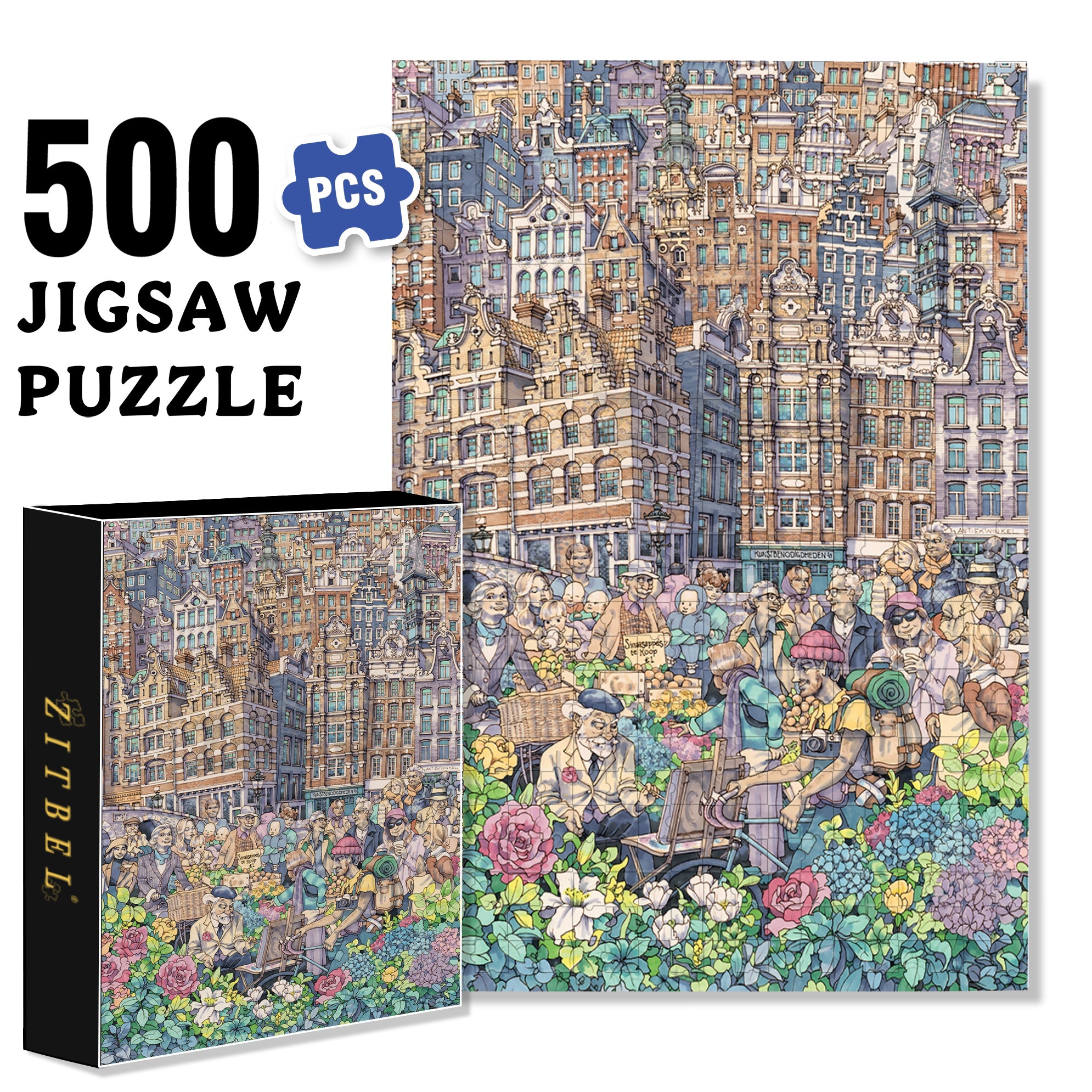 Concerts In The Park 500pcs/1000pcs Jigsaw Puzzle, Scratch-Resistant, Interactive Family Game & Brain-Boosting DIY Decor, Perfect for Halloween, Christmas & New Year Gifts, Family Puzzle Game