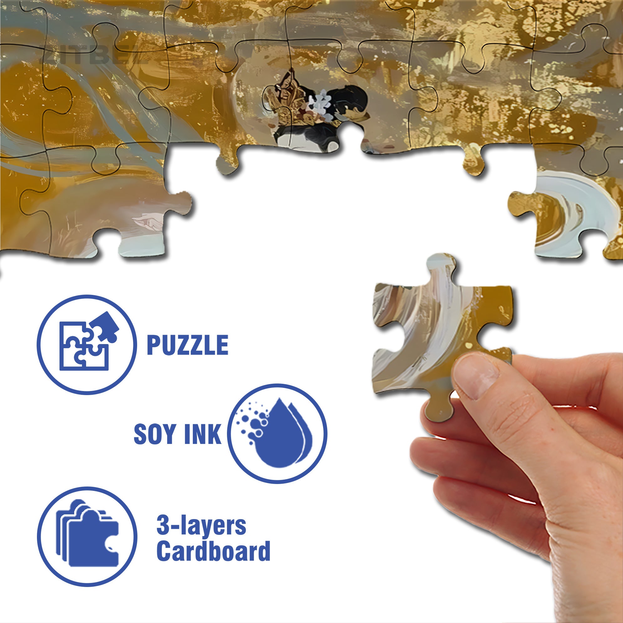 Dunhuang Murals 6 500pcs/1000pcs Jigsaw Puzzle, Scratch-Resistant, Interactive Family Game & Brain-Boosting DIY Decor, Perfect for Halloween, Christmas & New Year Gifts, Family Puzzle Game