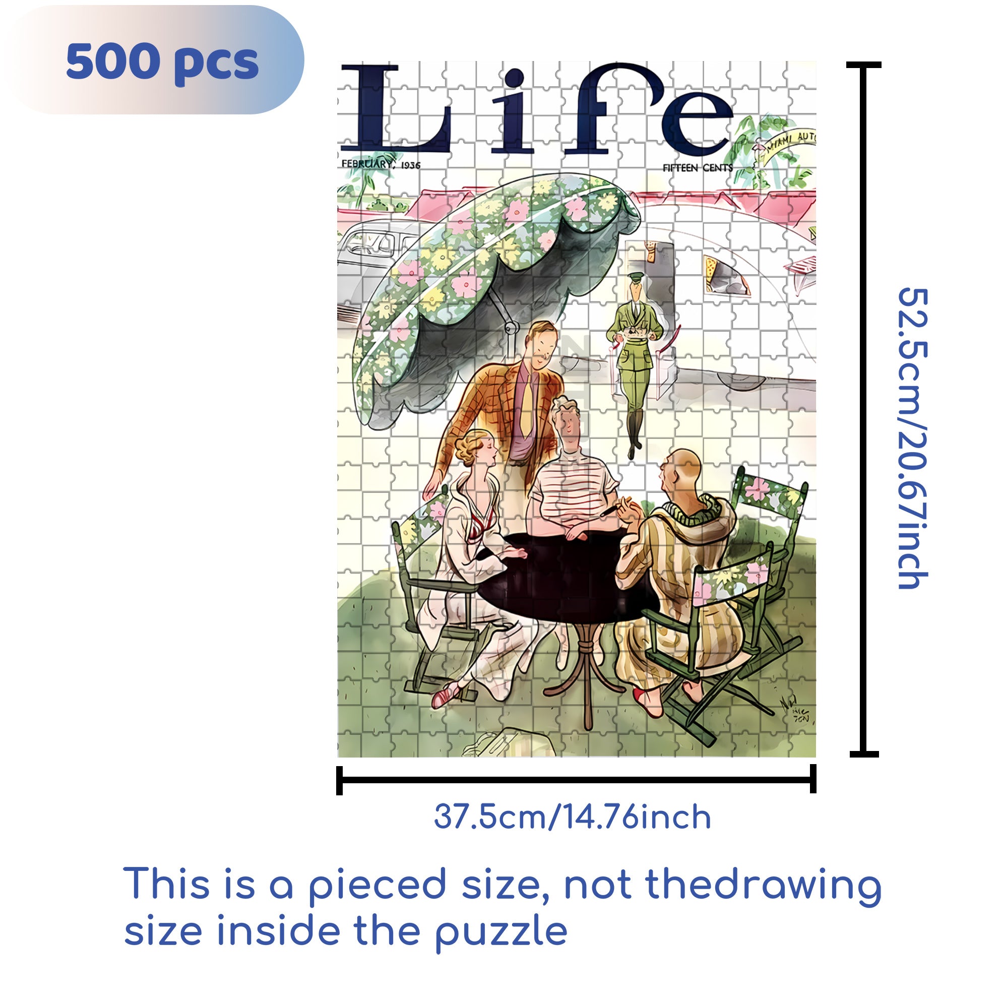 During The Conversation 500pcs/1000pcs Jigsaw Puzzle, Scratch-Resistant, Interactive Family Game & Brain-Boosting DIY Decor, Perfect for Halloween, Christmas & New Year Gifts, Family Puzzle Game