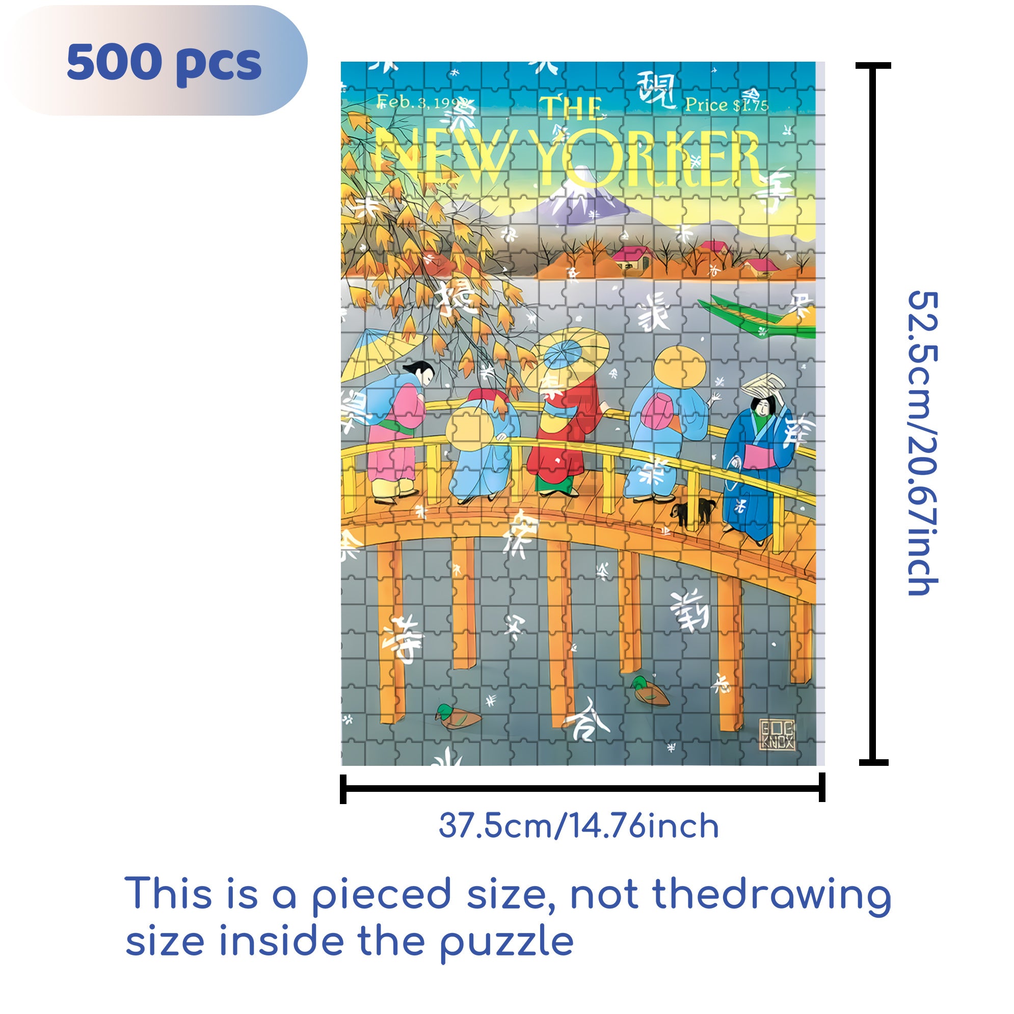 Edo Period 500pcs/1000pcs Jigsaw Puzzle, Scratch-Resistant, Interactive Family Game & Brain-Boosting DIY Decor, Perfect for Halloween, Christmas & New Year Gifts, Family Puzzle Game