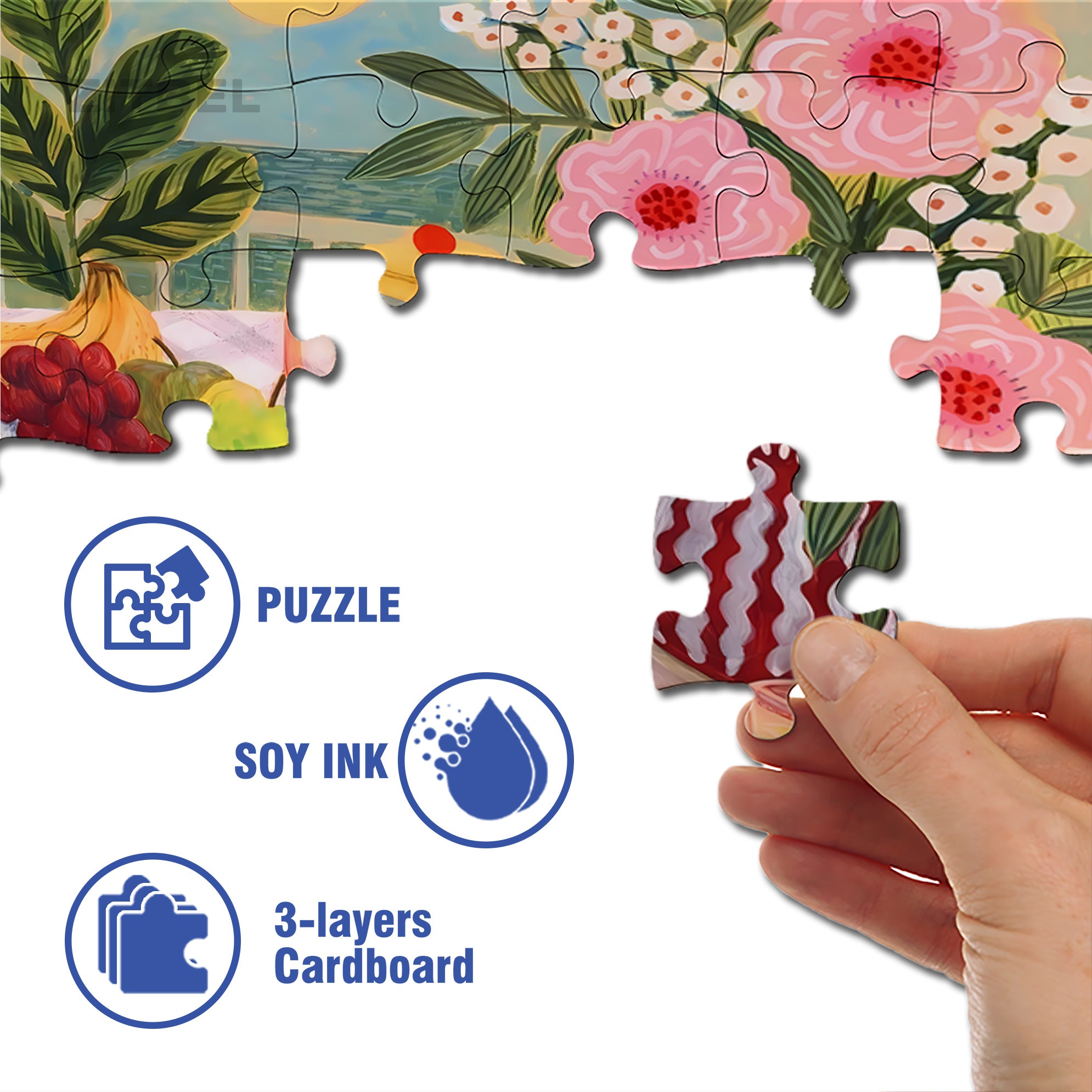Enjoy It 500pcs/1000pcs Jigsaw Puzzle, Scratch-Resistant, Interactive Family Game & Brain-Boosting DIY Decor, Perfect for Halloween, Christmas & New Year Gifts, Family Puzzle Game