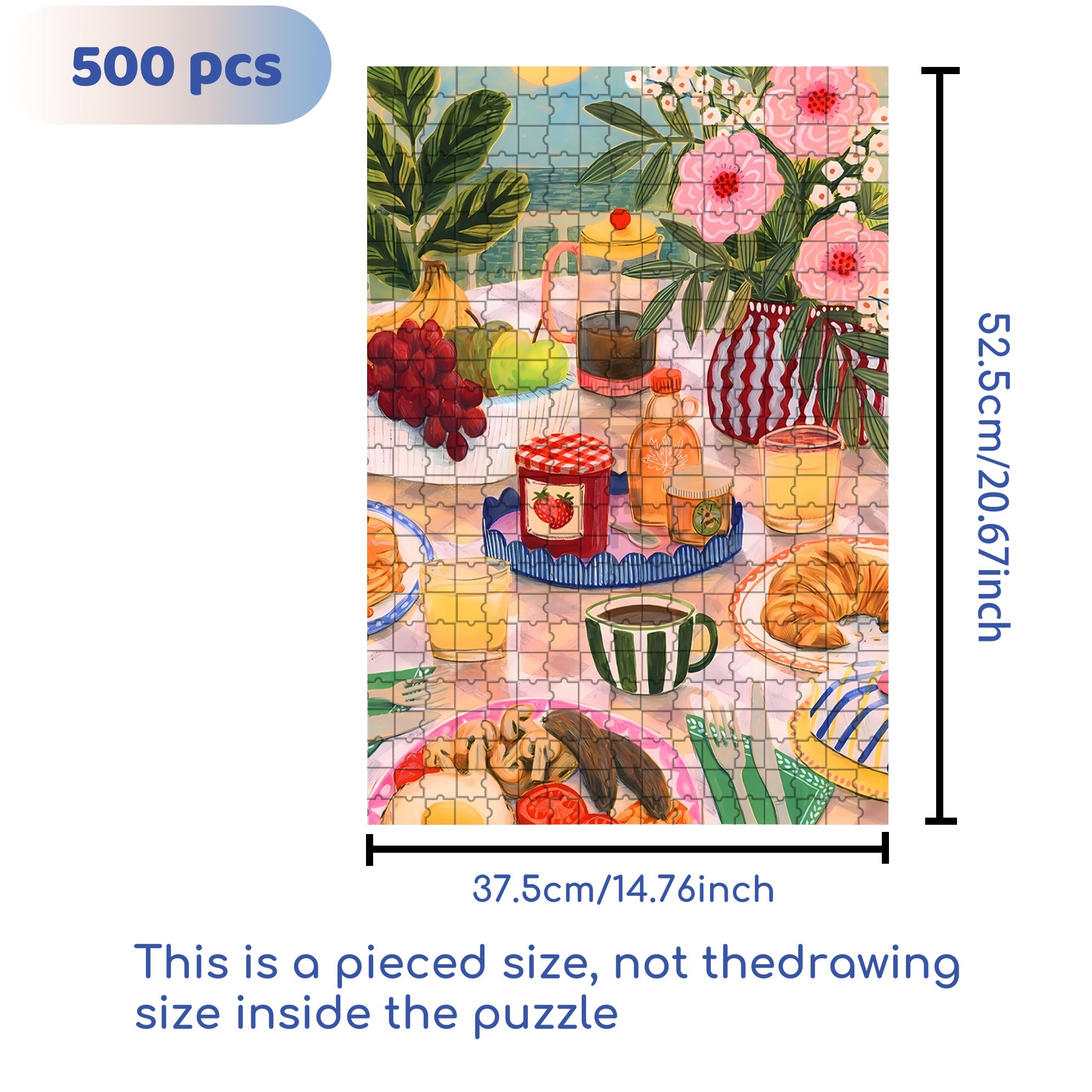 Enjoy It 500pcs/1000pcs Jigsaw Puzzle, Scratch-Resistant, Interactive Family Game & Brain-Boosting DIY Decor, Perfect for Halloween, Christmas & New Year Gifts, Family Puzzle Game