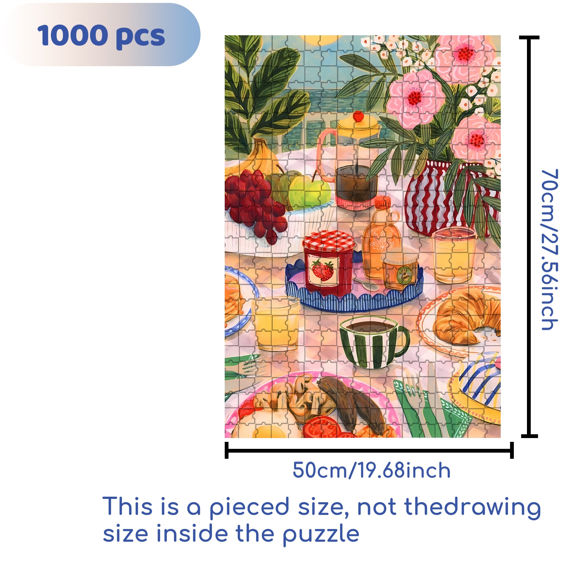 Enjoy It 500pcs/1000pcs Jigsaw Puzzle, Scratch-Resistant, Interactive Family Game & Brain-Boosting DIY Decor, Perfect for Halloween, Christmas & New Year Gifts, Family Puzzle Game