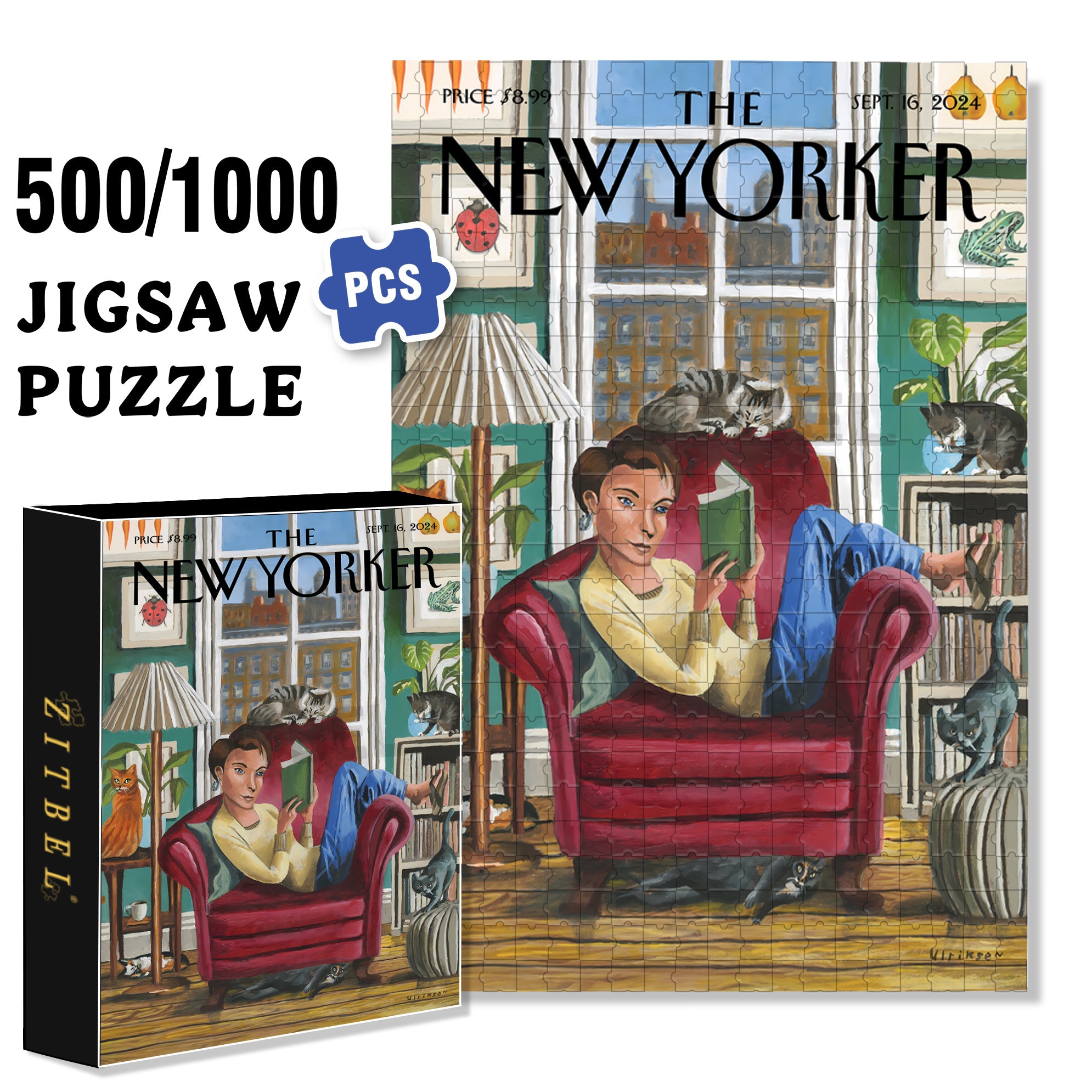Enjoying Life 500pcs/1000pcs Jigsaw Puzzle, Scratch-Resistant, Interactive Family Game & Brain-Boosting DIY Decor, Perfect for Halloween, Christmas & New Year Gifts, Family Puzzle Game