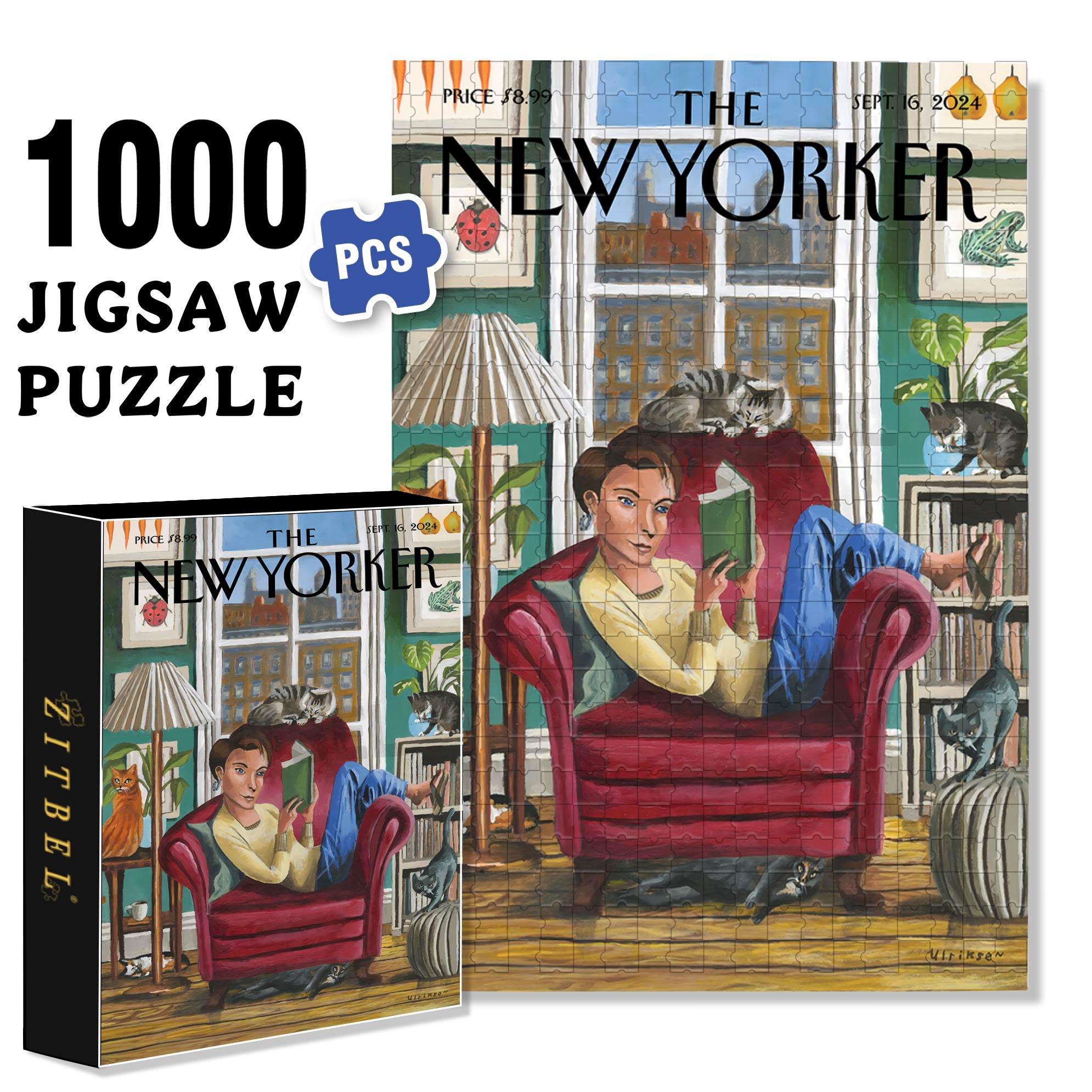 Enjoying Life 500pcs/1000pcs Jigsaw Puzzle, Scratch-Resistant, Interactive Family Game & Brain-Boosting DIY Decor, Perfect for Halloween, Christmas & New Year Gifts, Family Puzzle Game