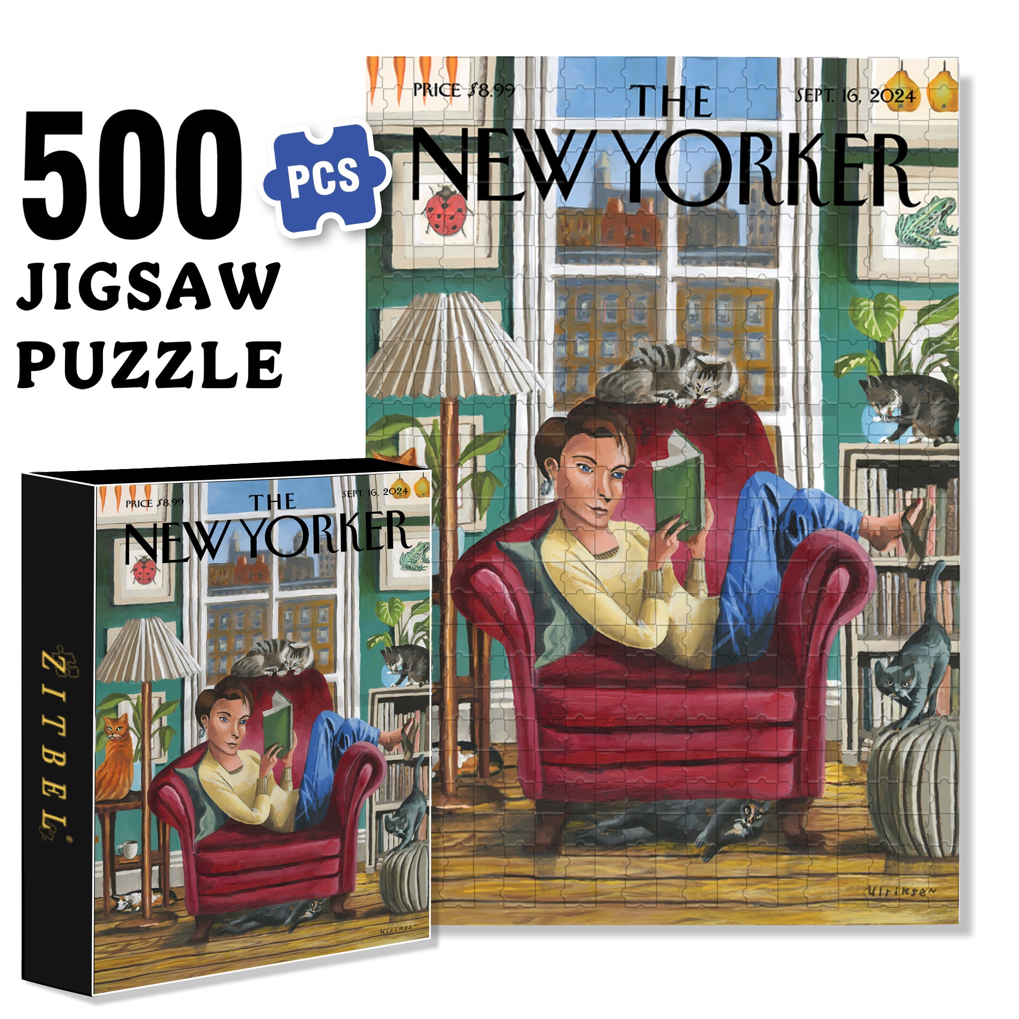 Enjoying Life 500pcs/1000pcs Jigsaw Puzzle, Scratch-Resistant, Interactive Family Game & Brain-Boosting DIY Decor, Perfect for Halloween, Christmas & New Year Gifts, Family Puzzle Game