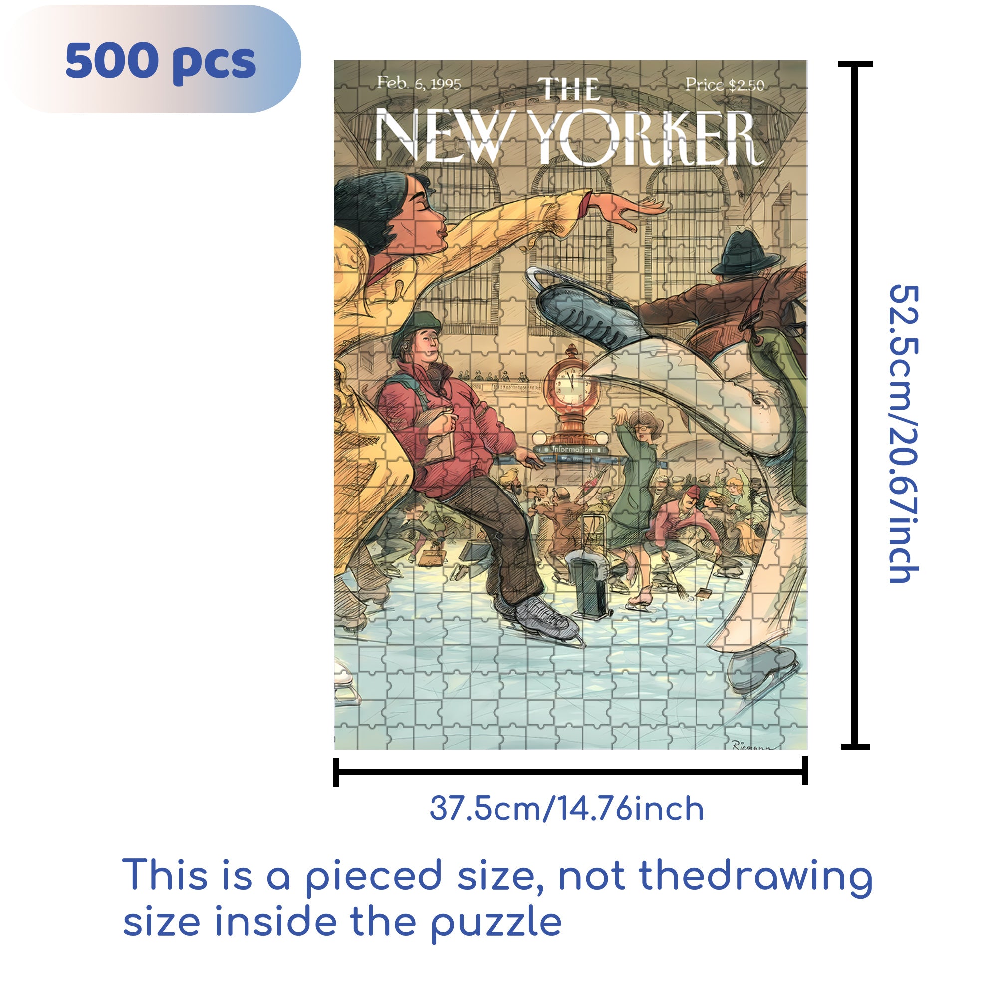 Figure Skating 500pcs/1000pcs Jigsaw Puzzle, Scratch-Resistant, Interactive Family Game & Brain-Boosting DIY Decor, Perfect for Halloween, Christmas & New Year Gifts, Family Puzzle Game