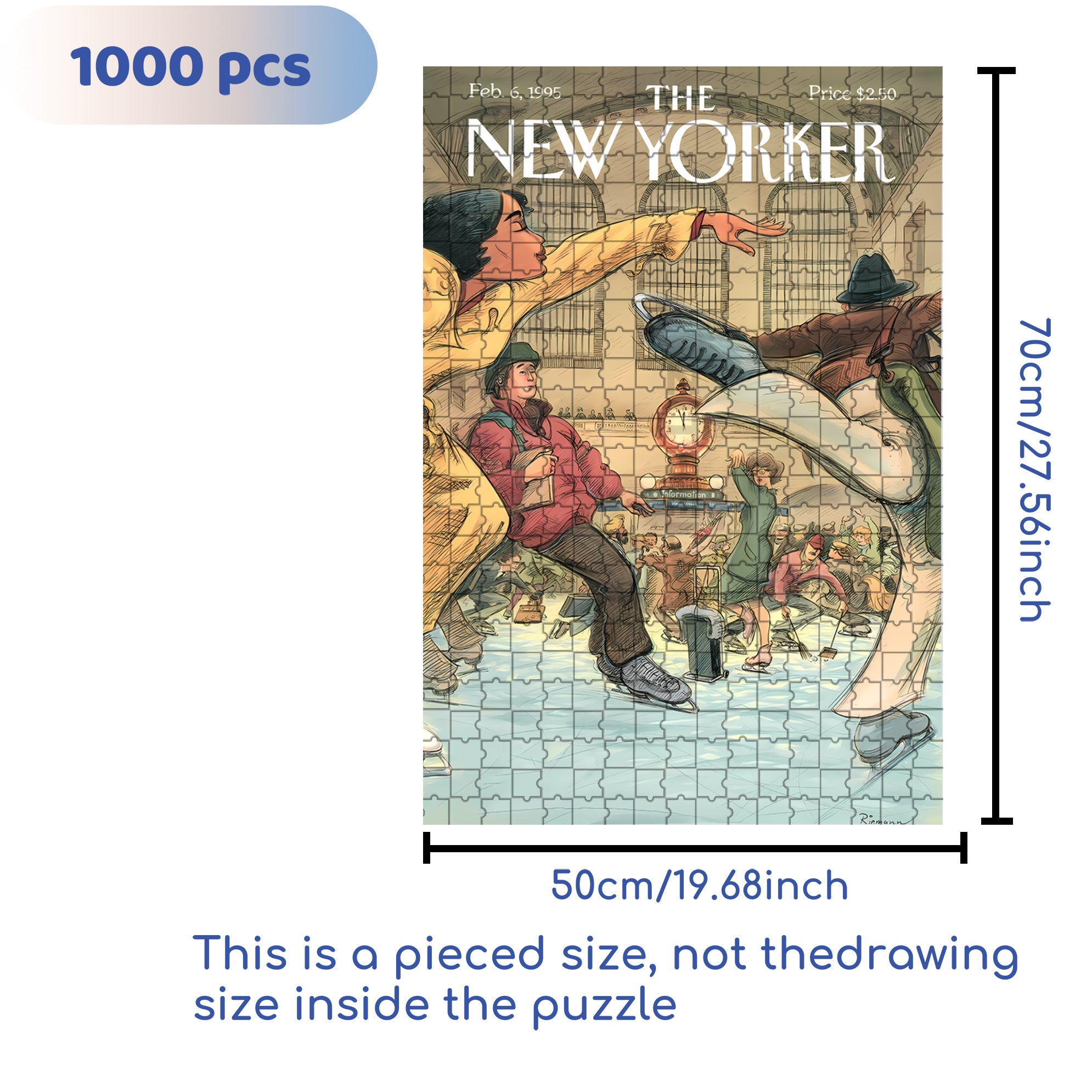 Figure Skating 500pcs/1000pcs Jigsaw Puzzle, Scratch-Resistant, Interactive Family Game & Brain-Boosting DIY Decor, Perfect for Halloween, Christmas & New Year Gifts, Family Puzzle Game