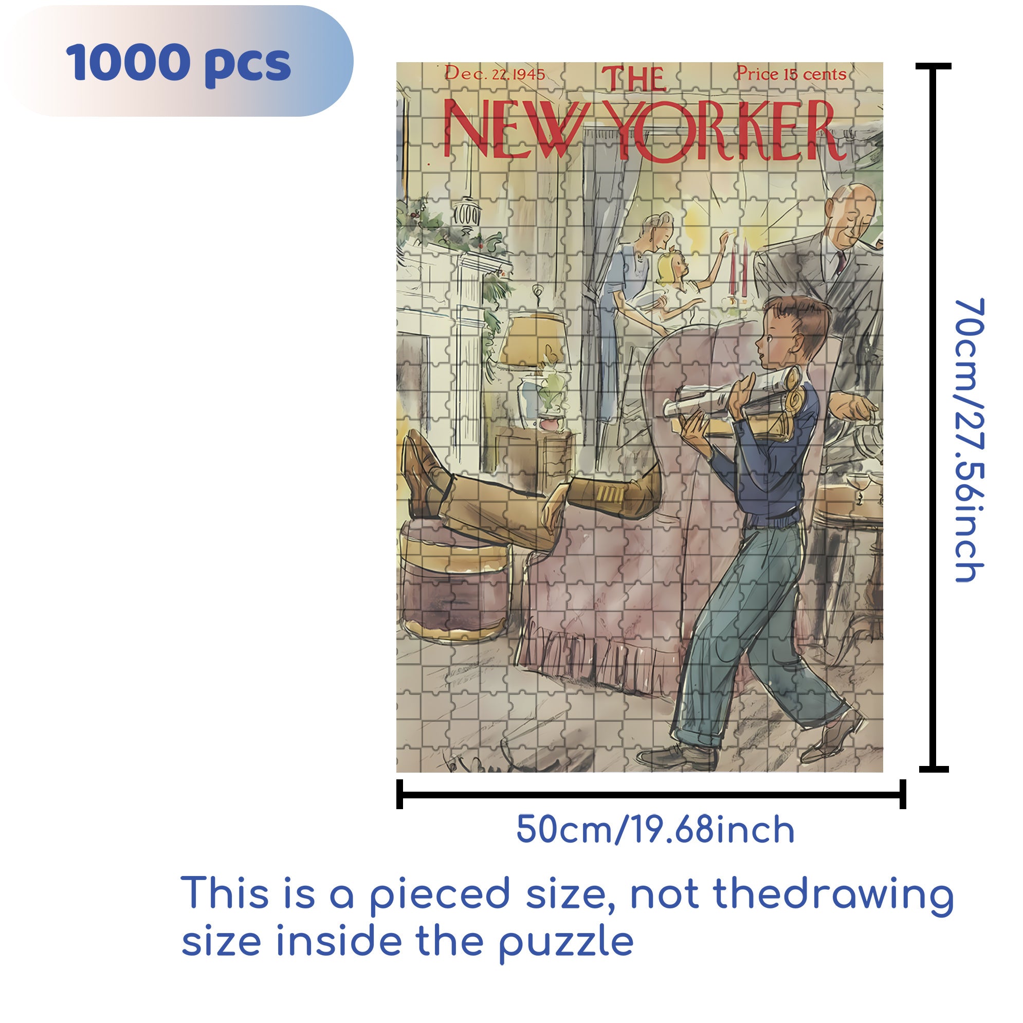 Good Boy 500pcs/1000pcs Jigsaw Puzzle, Scratch-Resistant, Interactive Family Game & Brain-Boosting DIY Decor, Perfect for Halloween, Christmas & New Year Gifts, Family Puzzle Game