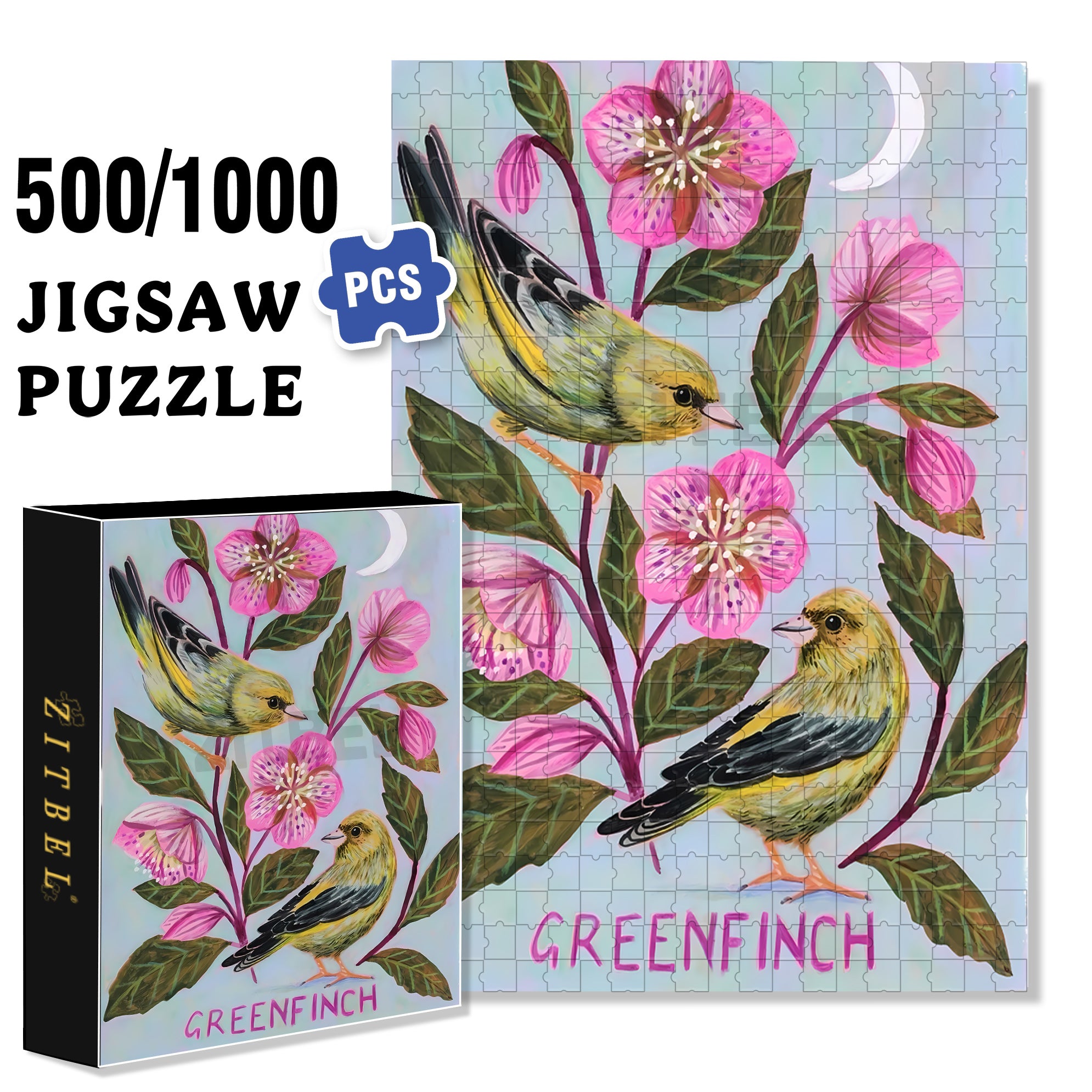 Greenfinch 500pcs/1000pcs Jigsaw Puzzle, Scratch-Resistant, Interactive Family Game & Brain-Boosting DIY Decor, Perfect for Halloween, Christmas & New Year Gifts, Family Puzzle Game