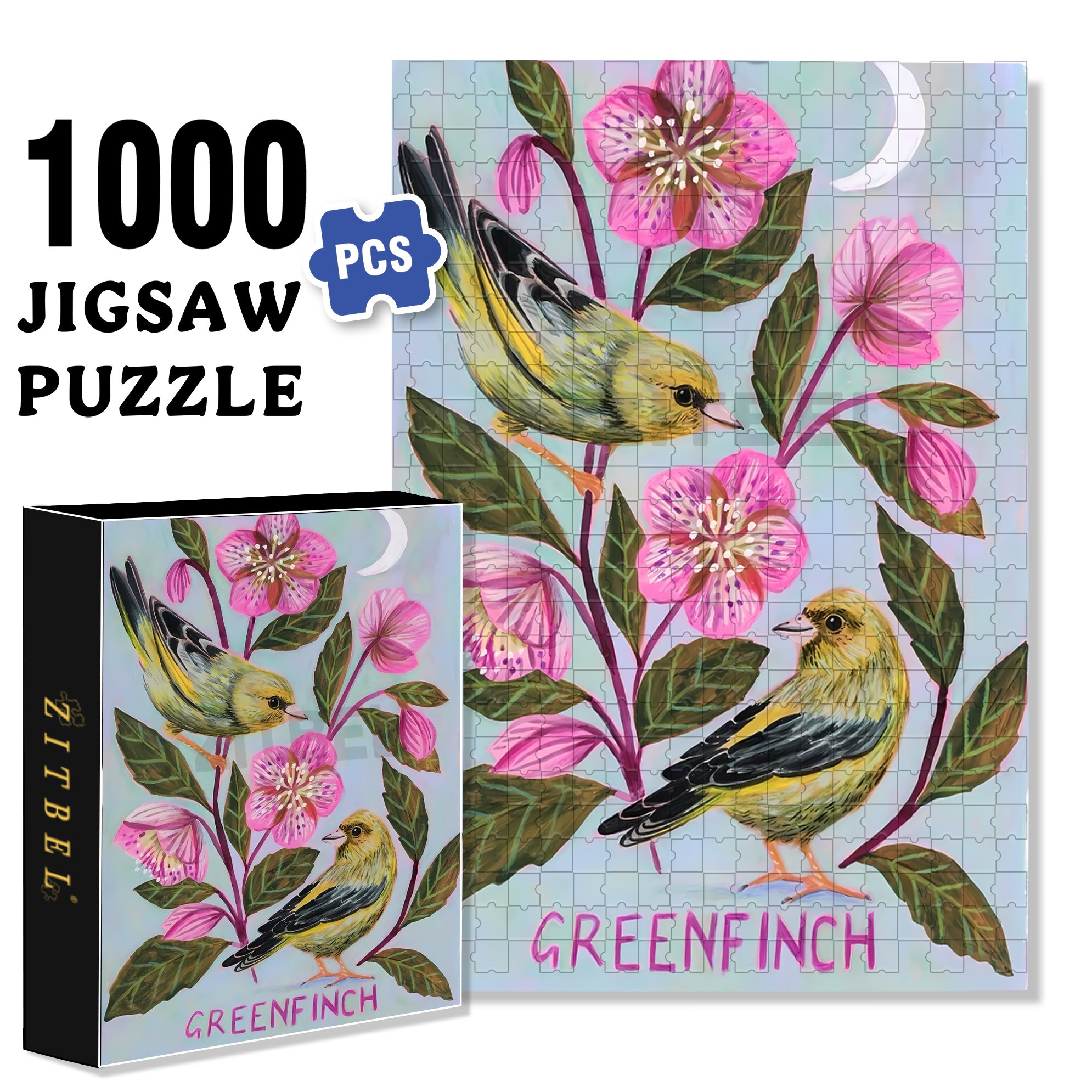 Greenfinch 500pcs/1000pcs Jigsaw Puzzle, Scratch-Resistant, Interactive Family Game & Brain-Boosting DIY Decor, Perfect for Halloween, Christmas & New Year Gifts, Family Puzzle Game