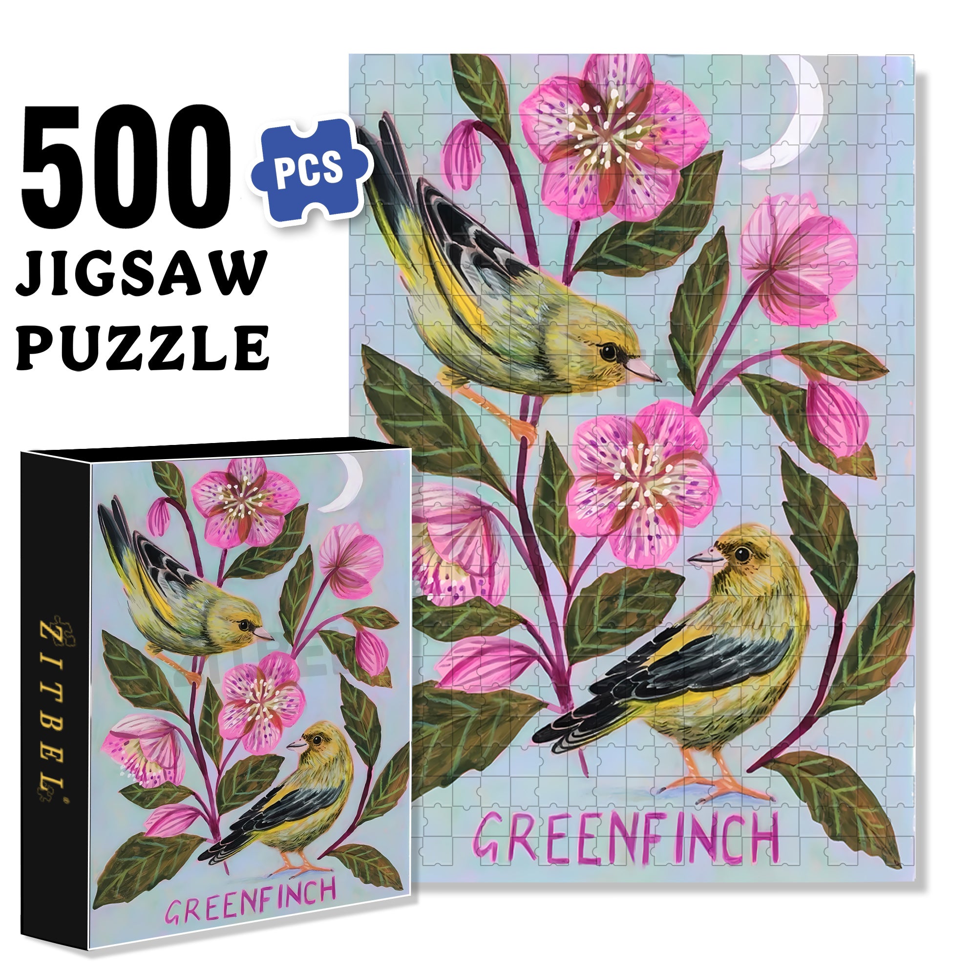 Greenfinch 500pcs/1000pcs Jigsaw Puzzle, Scratch-Resistant, Interactive Family Game & Brain-Boosting DIY Decor, Perfect for Halloween, Christmas & New Year Gifts, Family Puzzle Game