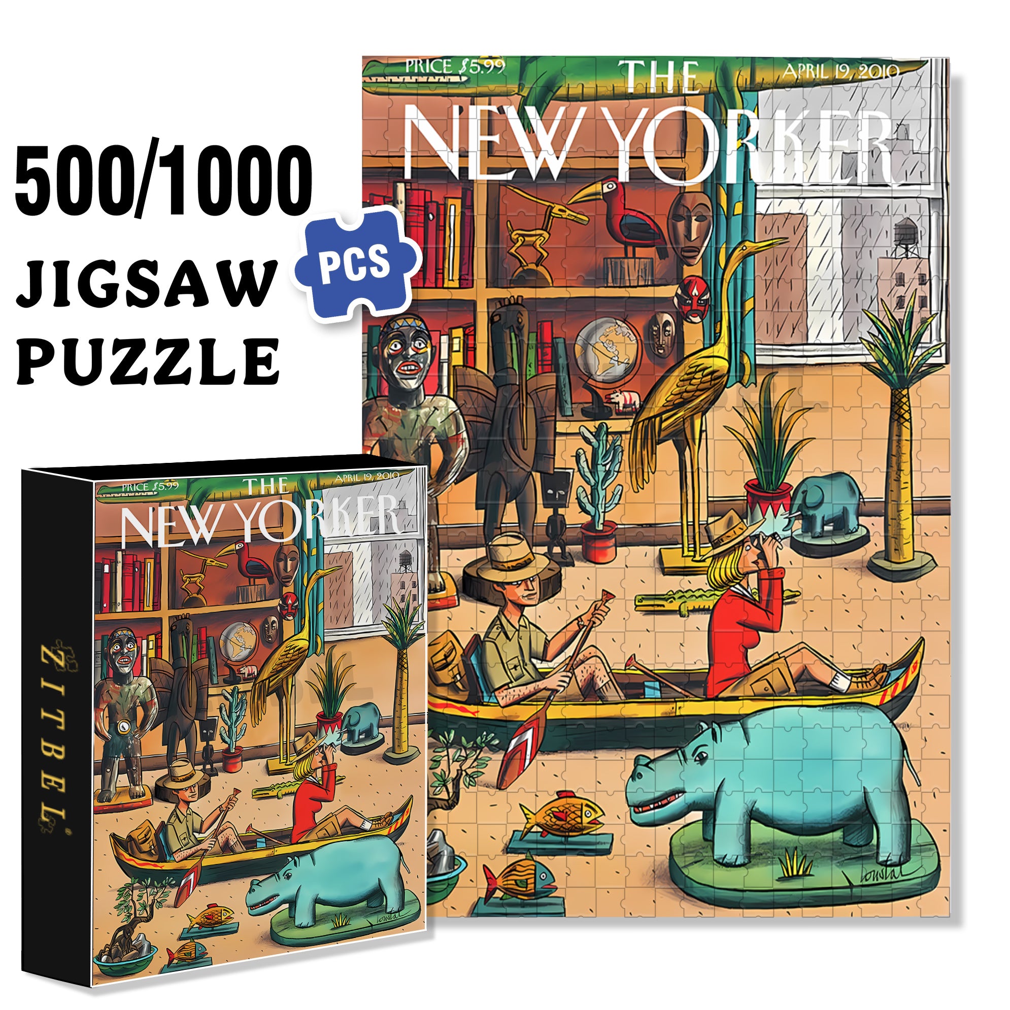 Home Adventures 500pcs/1000pcs Jigsaw Puzzle, Scratch-Resistant, Interactive Family Game & Brain-Boosting DIY Decor, Perfect for Halloween, Christmas & New Year Gifts, Family Puzzle Game