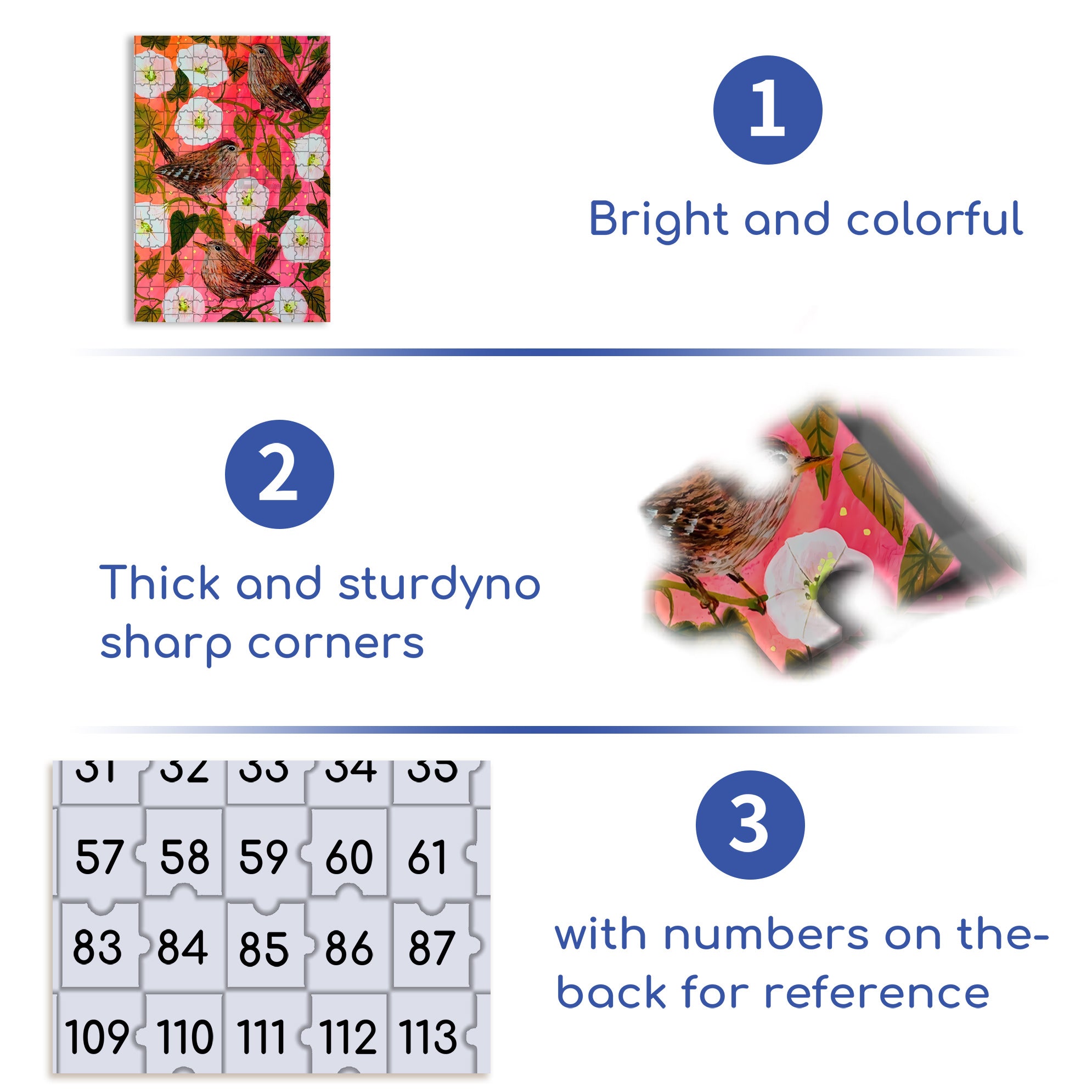 Joy Of Bird 500pcs/1000pcs Jigsaw Puzzle, Scratch-Resistant, Interactive Family Game & Brain-Boosting DIY Decor, Perfect for Halloween, Christmas & New Year Gifts, Family Puzzle Game