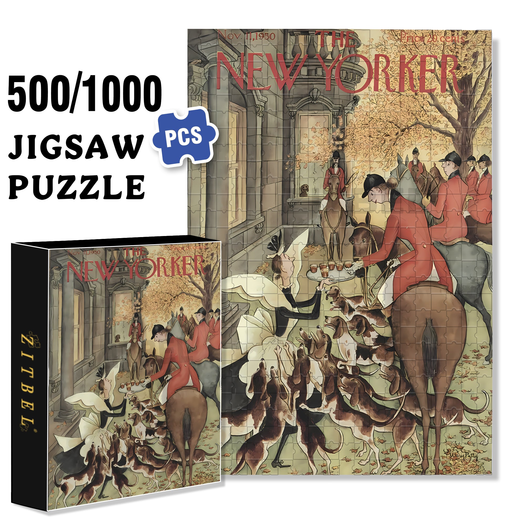 Mary Petty 500pcs/1000pcs Jigsaw Puzzle, Scratch-Resistant, Interactive Family Game & Brain-Boosting DIY Decor, Perfect for Halloween, Christmas & New Year Gifts, Family Puzzle Game