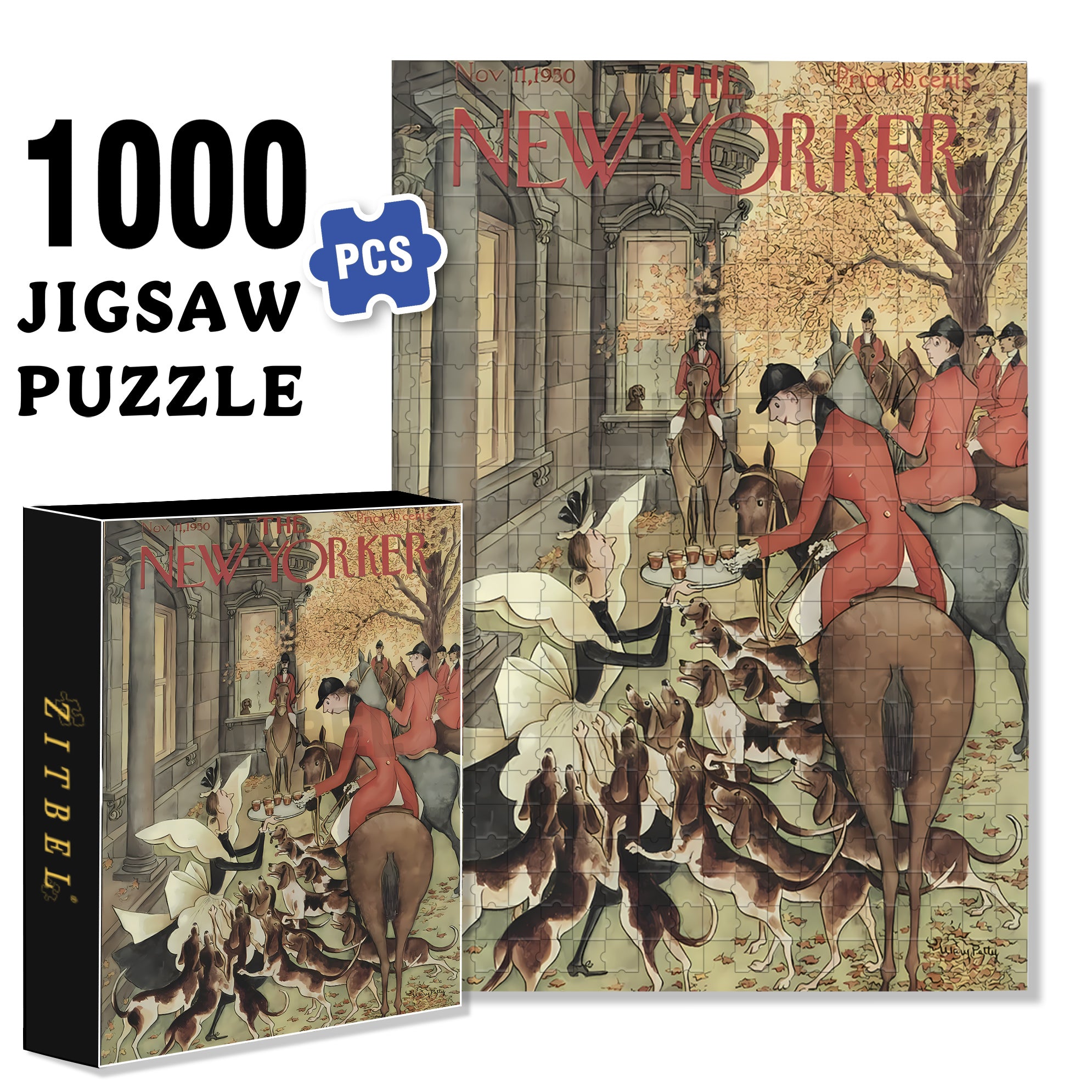 Mary Petty 500pcs/1000pcs Jigsaw Puzzle, Scratch-Resistant, Interactive Family Game & Brain-Boosting DIY Decor, Perfect for Halloween, Christmas & New Year Gifts, Family Puzzle Game