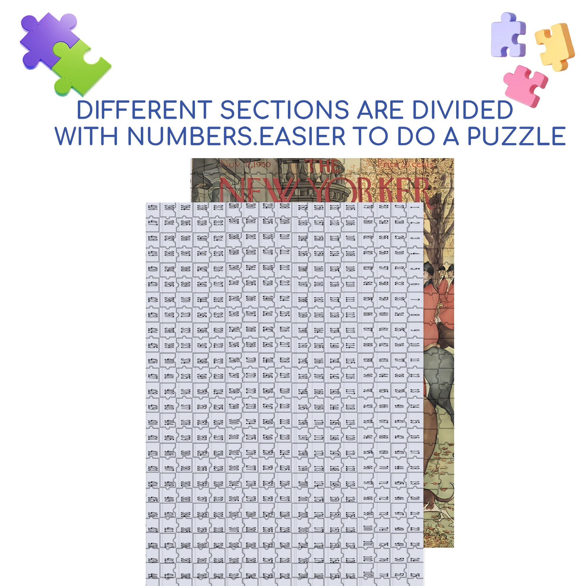 Mary Petty 500pcs/1000pcs Jigsaw Puzzle, Scratch-Resistant, Interactive Family Game & Brain-Boosting DIY Decor, Perfect for Halloween, Christmas & New Year Gifts, Family Puzzle Game