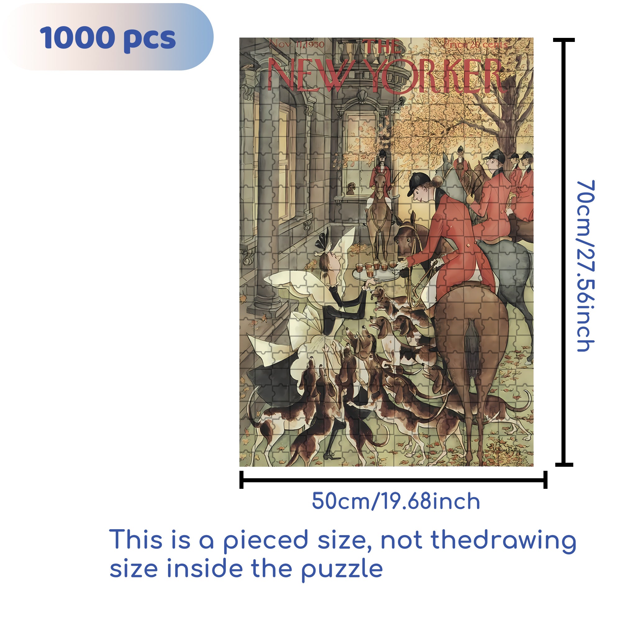 Mary Petty 500pcs/1000pcs Jigsaw Puzzle, Scratch-Resistant, Interactive Family Game & Brain-Boosting DIY Decor, Perfect for Halloween, Christmas & New Year Gifts, Family Puzzle Game