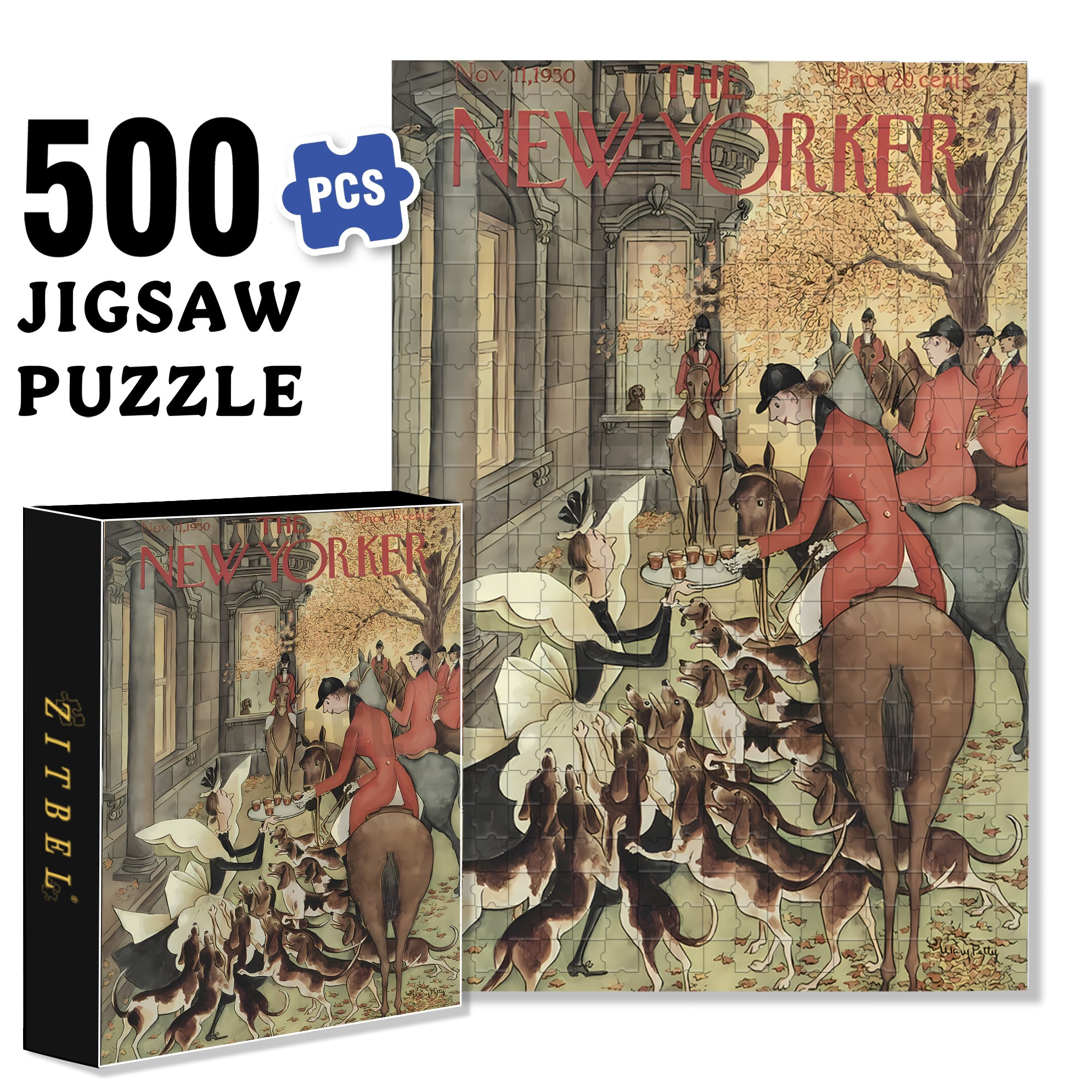 Mary Petty 500pcs/1000pcs Jigsaw Puzzle, Scratch-Resistant, Interactive Family Game & Brain-Boosting DIY Decor, Perfect for Halloween, Christmas & New Year Gifts, Family Puzzle Game