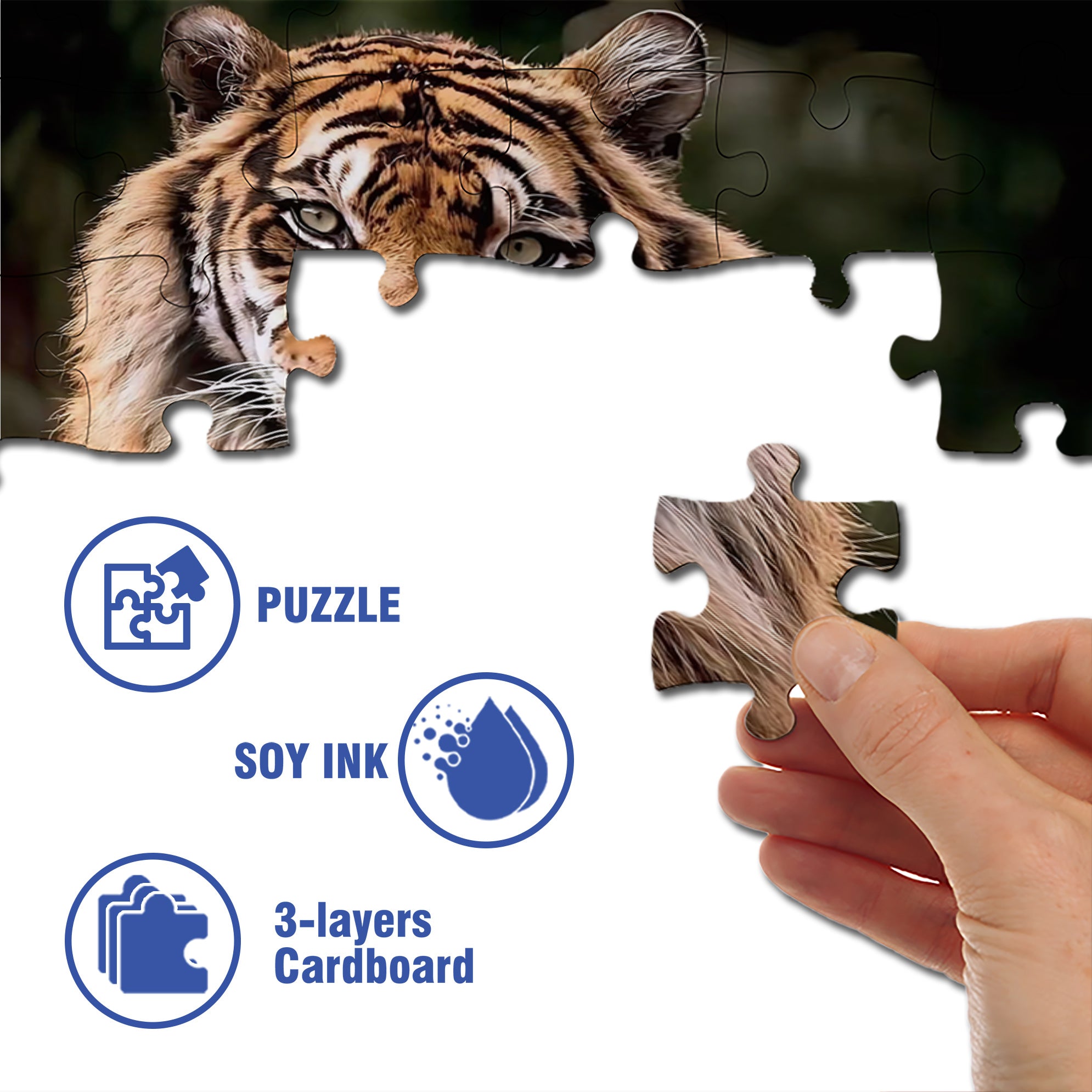 Mighty And Domineering 500pcs/1000pcs Jigsaw Puzzle, Scratch-Resistant, Interactive Family Game & Brain-Boosting DIY Decor, Perfect for Halloween, Christmas & New Year Gifts, Family Puzzle Game
