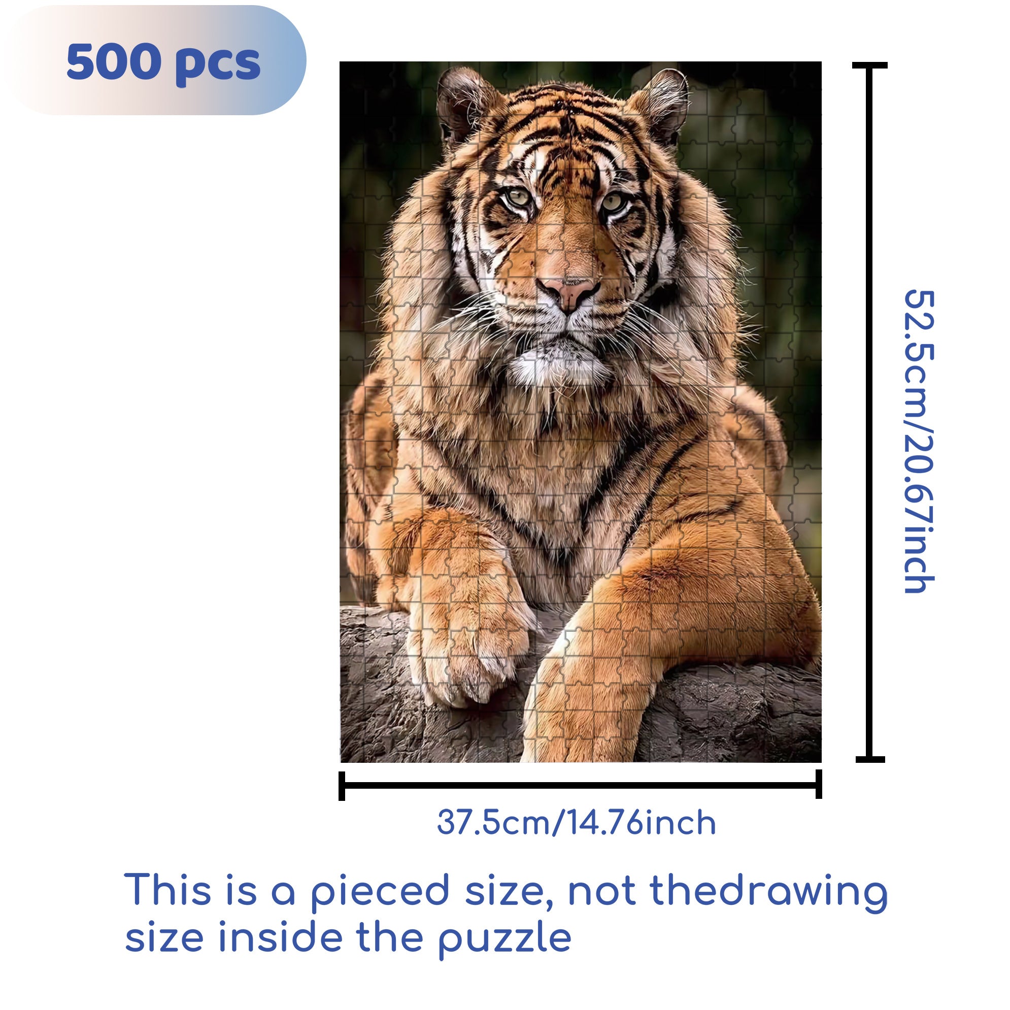 Mighty And Domineering 500pcs/1000pcs Jigsaw Puzzle, Scratch-Resistant, Interactive Family Game & Brain-Boosting DIY Decor, Perfect for Halloween, Christmas & New Year Gifts, Family Puzzle Game