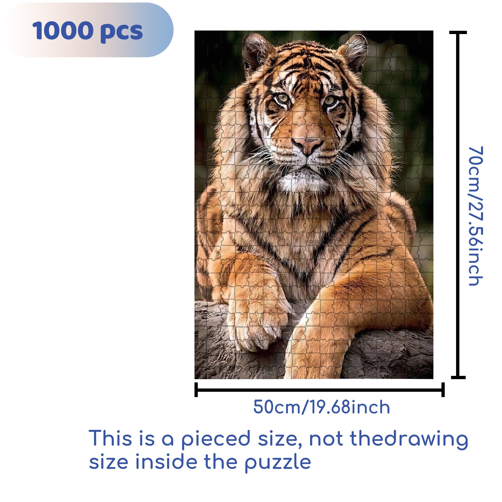 Mighty And Domineering 500pcs/1000pcs Jigsaw Puzzle, Scratch-Resistant, Interactive Family Game & Brain-Boosting DIY Decor, Perfect for Halloween, Christmas & New Year Gifts, Family Puzzle Game