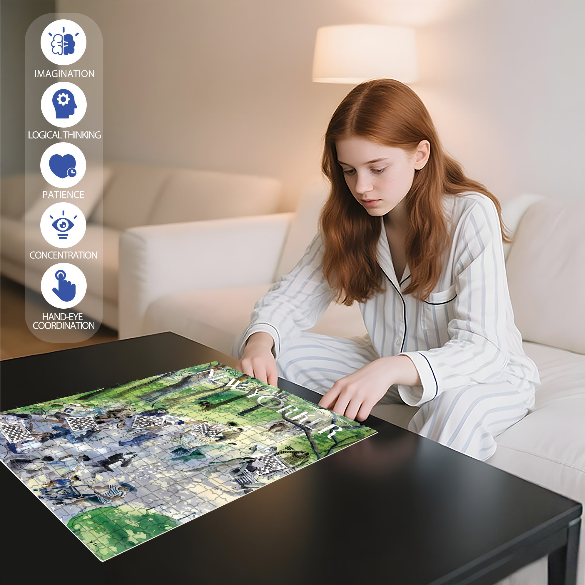 Pawns in the Park 500pcs/1000pcs Jigsaw Puzzle, Scratch-Resistant, Interactive Family Game & Brain-Boosting DIY Decor, Perfect for Halloween, Christmas & New Year Gifts, Family Puzzle Game