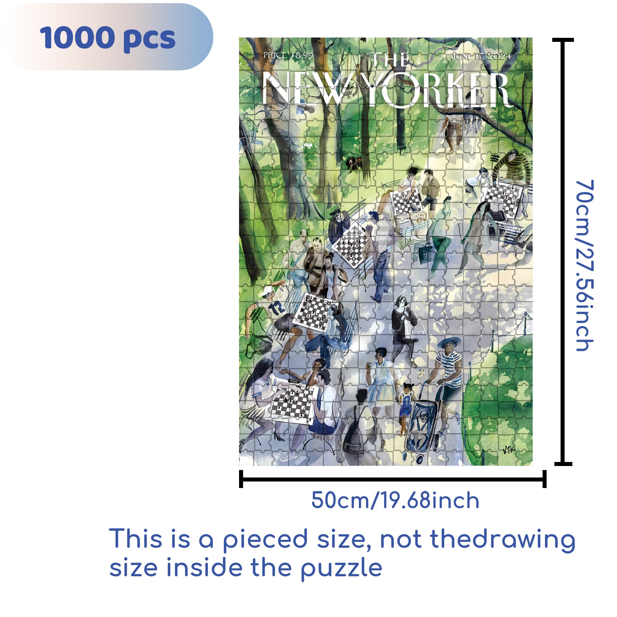 Pawns in the Park 500pcs/1000pcs Jigsaw Puzzle, Scratch-Resistant, Interactive Family Game & Brain-Boosting DIY Decor, Perfect for Halloween, Christmas & New Year Gifts, Family Puzzle Game