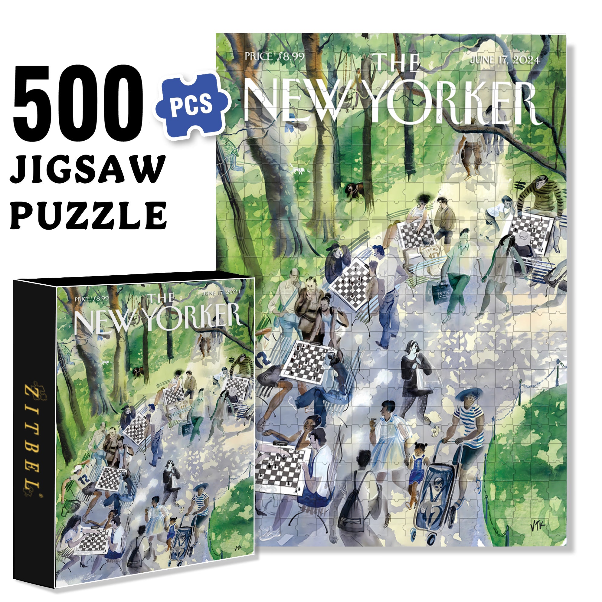 Pawns in the Park 500pcs/1000pcs Jigsaw Puzzle, Scratch-Resistant, Interactive Family Game & Brain-Boosting DIY Decor, Perfect for Halloween, Christmas & New Year Gifts, Family Puzzle Game