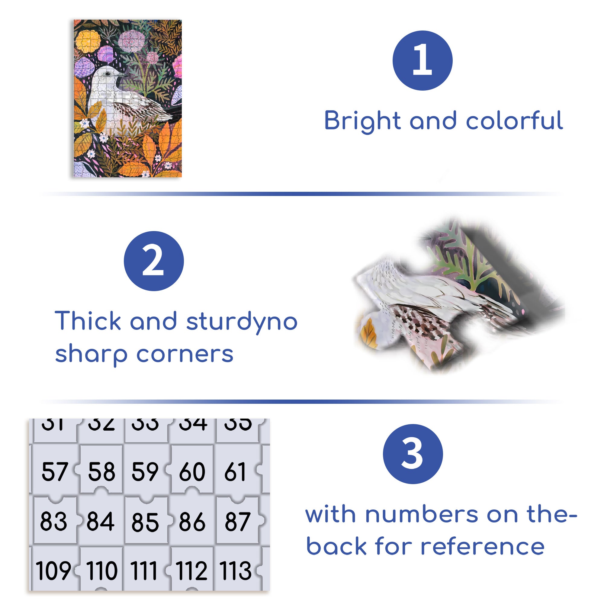 Peace Bird 500pcs/1000pcs Jigsaw Puzzle, Scratch-Resistant, Interactive Family Game & Brain-Boosting DIY Decor, Perfect for Halloween, Christmas & New Year Gifts, Family Puzzle Game