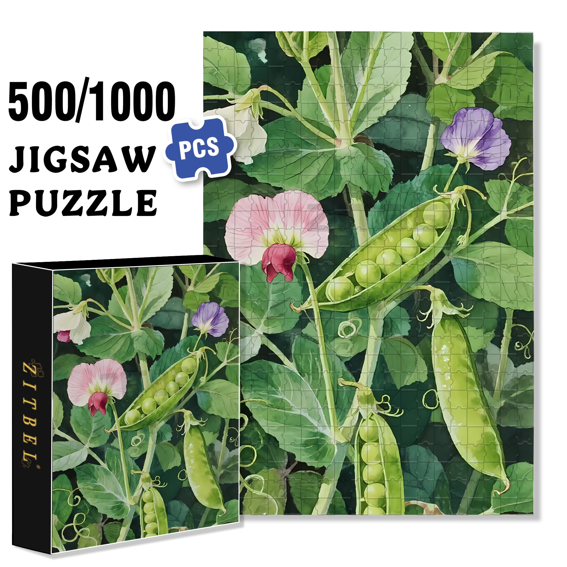 Pod 2 500pcs/1000pcs Jigsaw Puzzle, Scratch-Resistant, Interactive Family Game & Brain-Boosting DIY Decor, Perfect for Halloween, Christmas & New Year Gifts, Family Puzzle Game