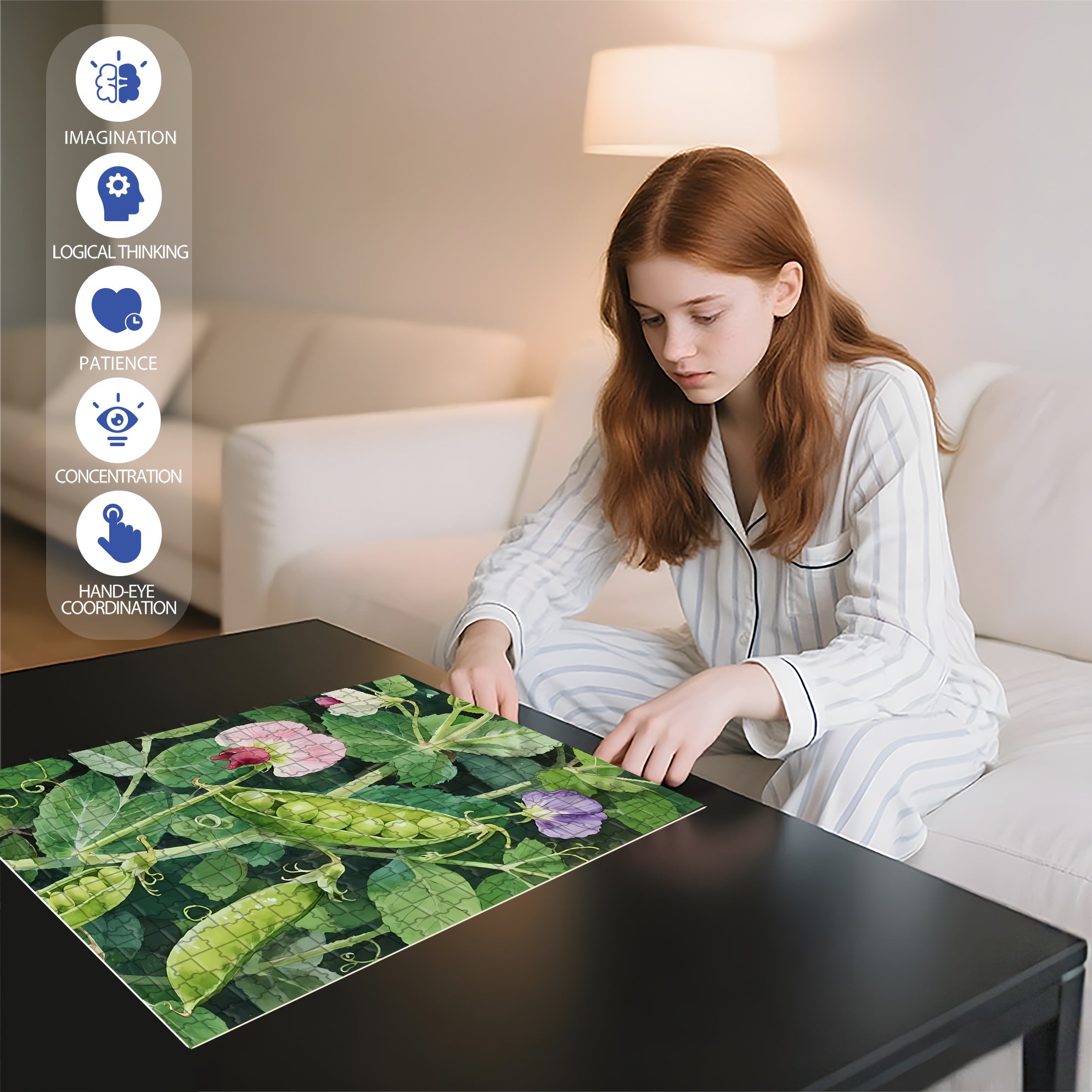 Pod 2 500pcs/1000pcs Jigsaw Puzzle, Scratch-Resistant, Interactive Family Game & Brain-Boosting DIY Decor, Perfect for Halloween, Christmas & New Year Gifts, Family Puzzle Game