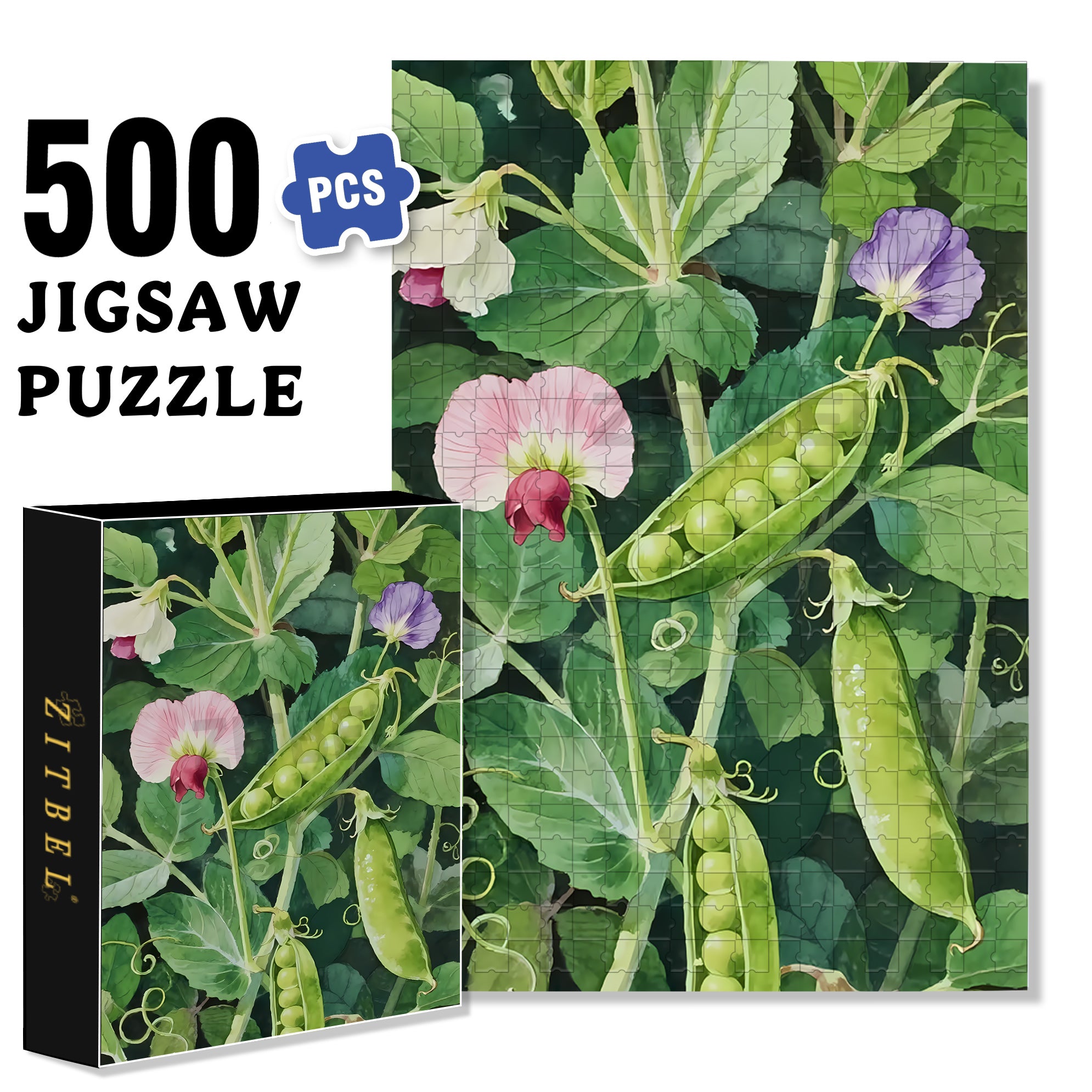 Pod 2 500pcs/1000pcs Jigsaw Puzzle, Scratch-Resistant, Interactive Family Game & Brain-Boosting DIY Decor, Perfect for Halloween, Christmas & New Year Gifts, Family Puzzle Game