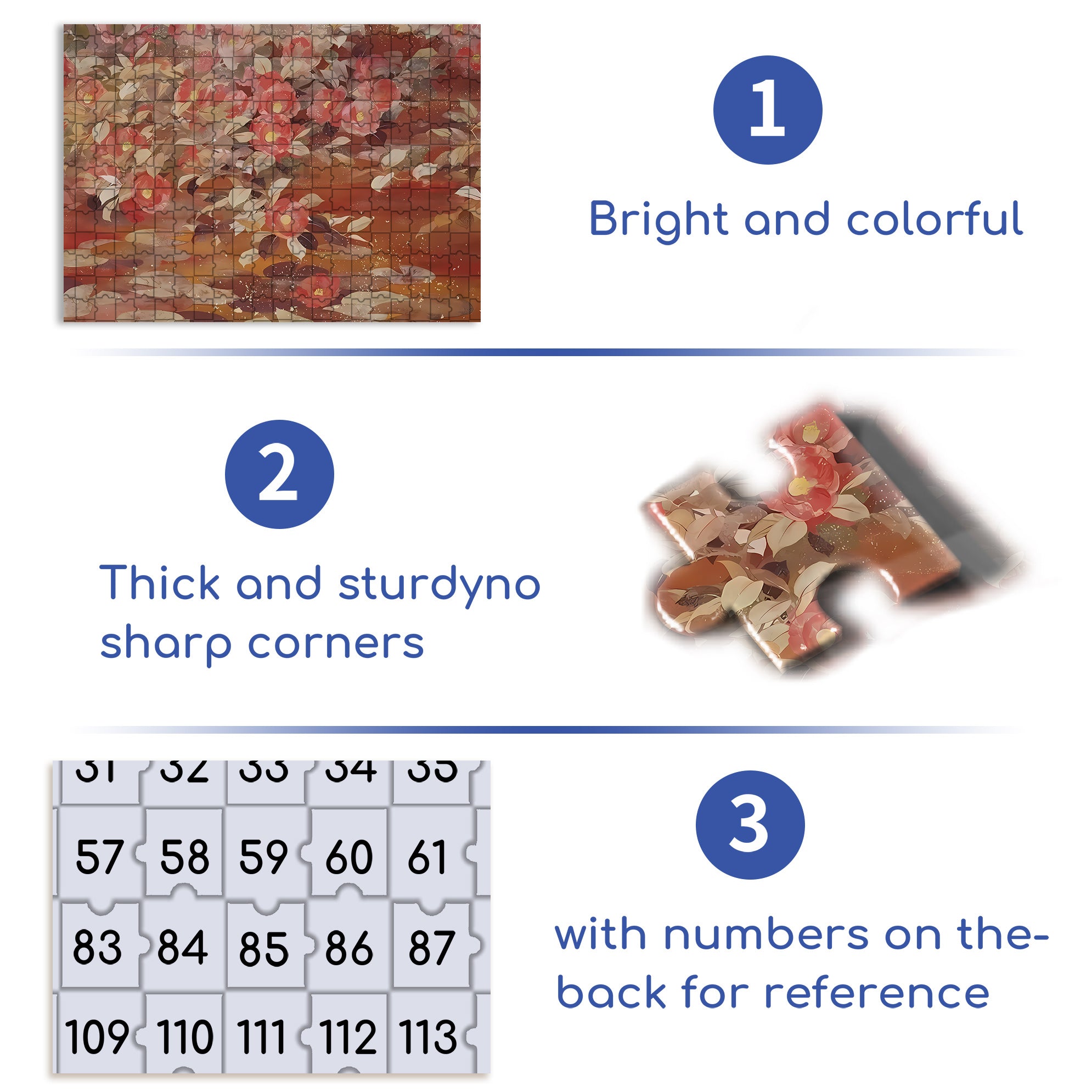 Safflower 500pcs/1000pcs Jigsaw Puzzle, Scratch-Resistant, Interactive Family Game & Brain-Boosting DIY Decor, Perfect for Halloween, Christmas & New Year Gifts, Family Puzzle Game