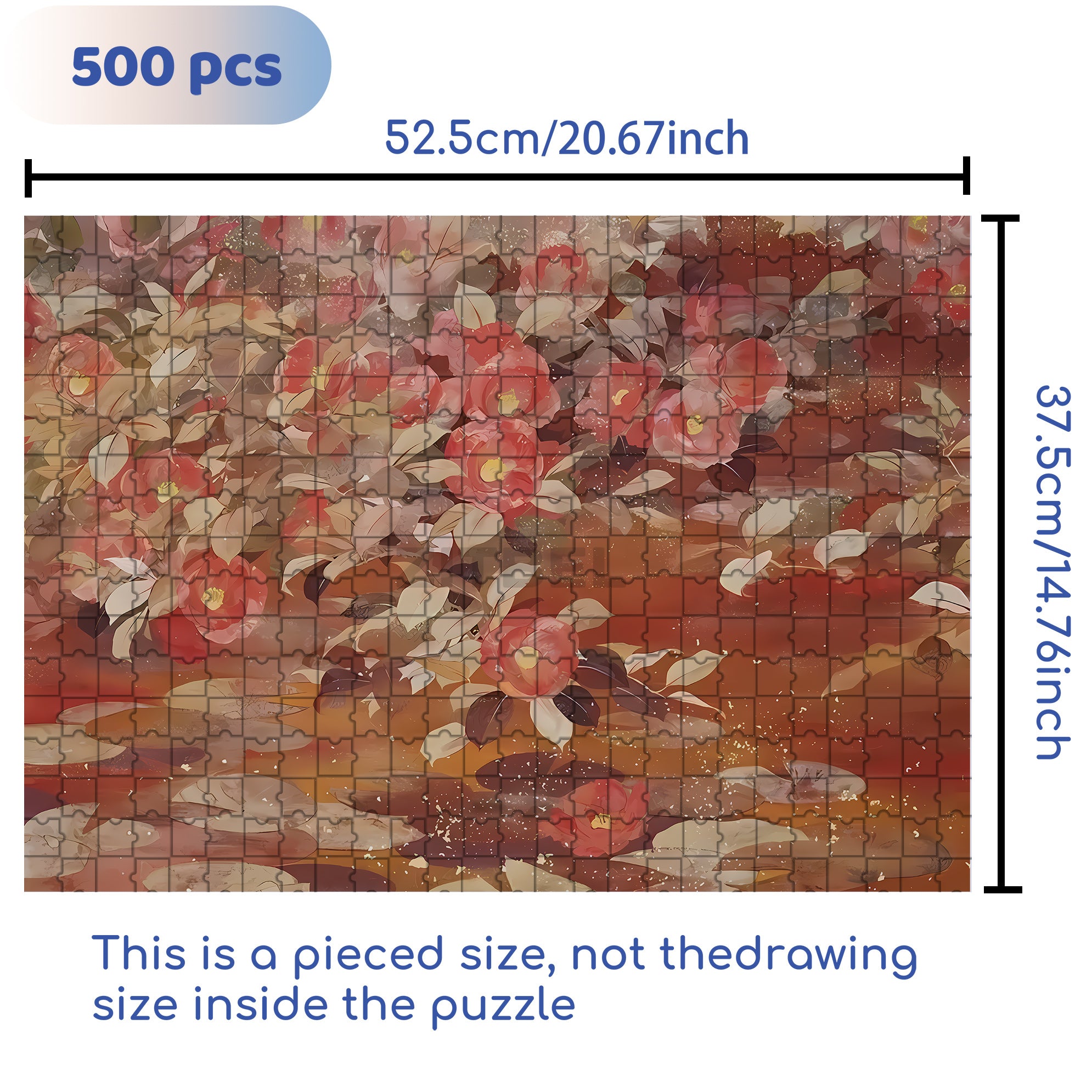 Safflower 500pcs/1000pcs Jigsaw Puzzle, Scratch-Resistant, Interactive Family Game & Brain-Boosting DIY Decor, Perfect for Halloween, Christmas & New Year Gifts, Family Puzzle Game