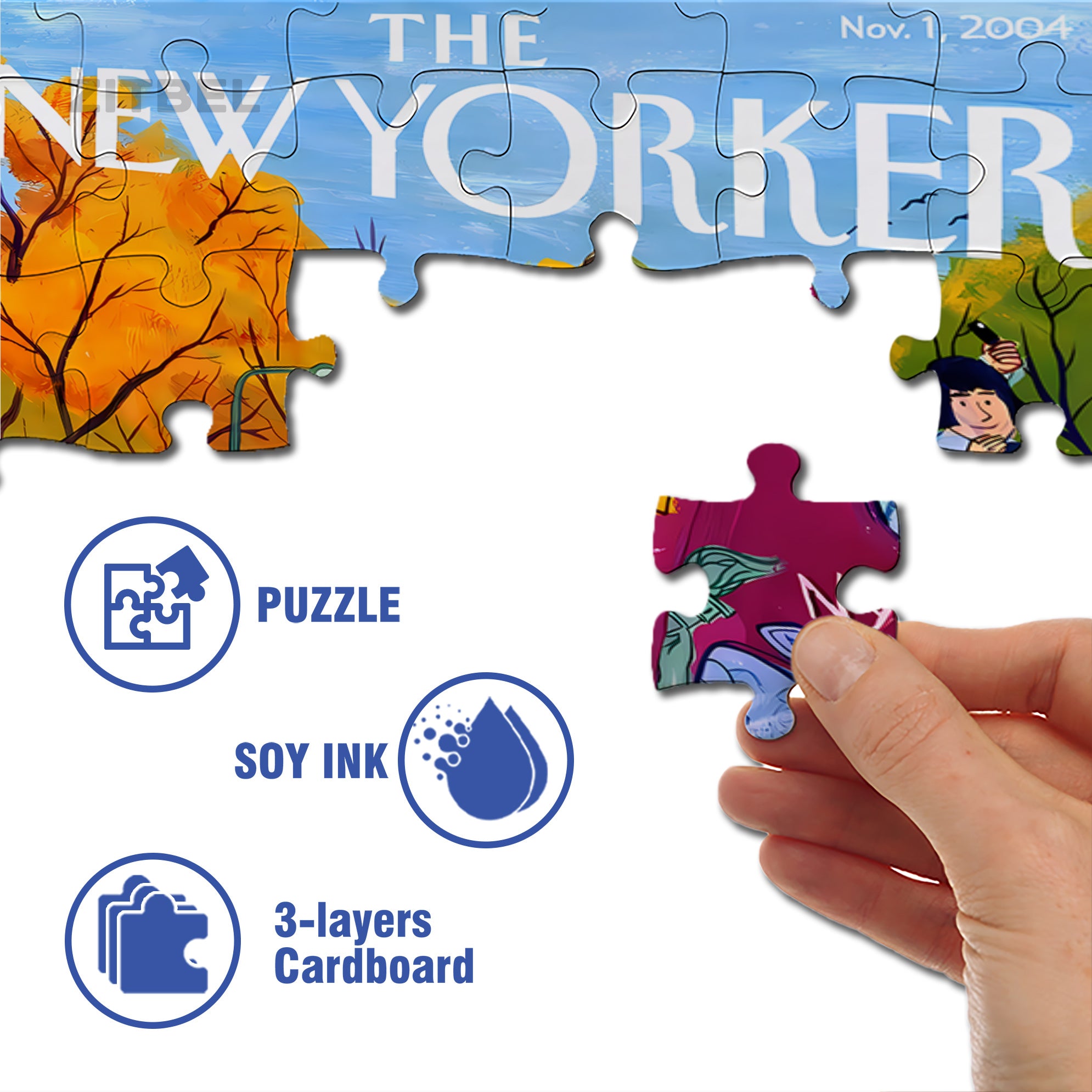 Sightseeing Carriage 500pcs/1000pcs Jigsaw Puzzle, Scratch-Resistant, Interactive Family Game & Brain-Boosting DIY Decor, Perfect for Halloween, Christmas & New Year Gifts, Family Puzzle Game