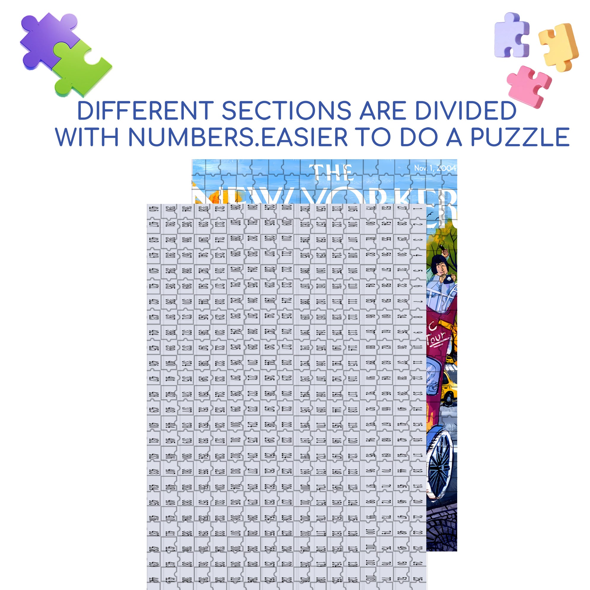 Sightseeing Carriage 500pcs/1000pcs Jigsaw Puzzle, Scratch-Resistant, Interactive Family Game & Brain-Boosting DIY Decor, Perfect for Halloween, Christmas & New Year Gifts, Family Puzzle Game