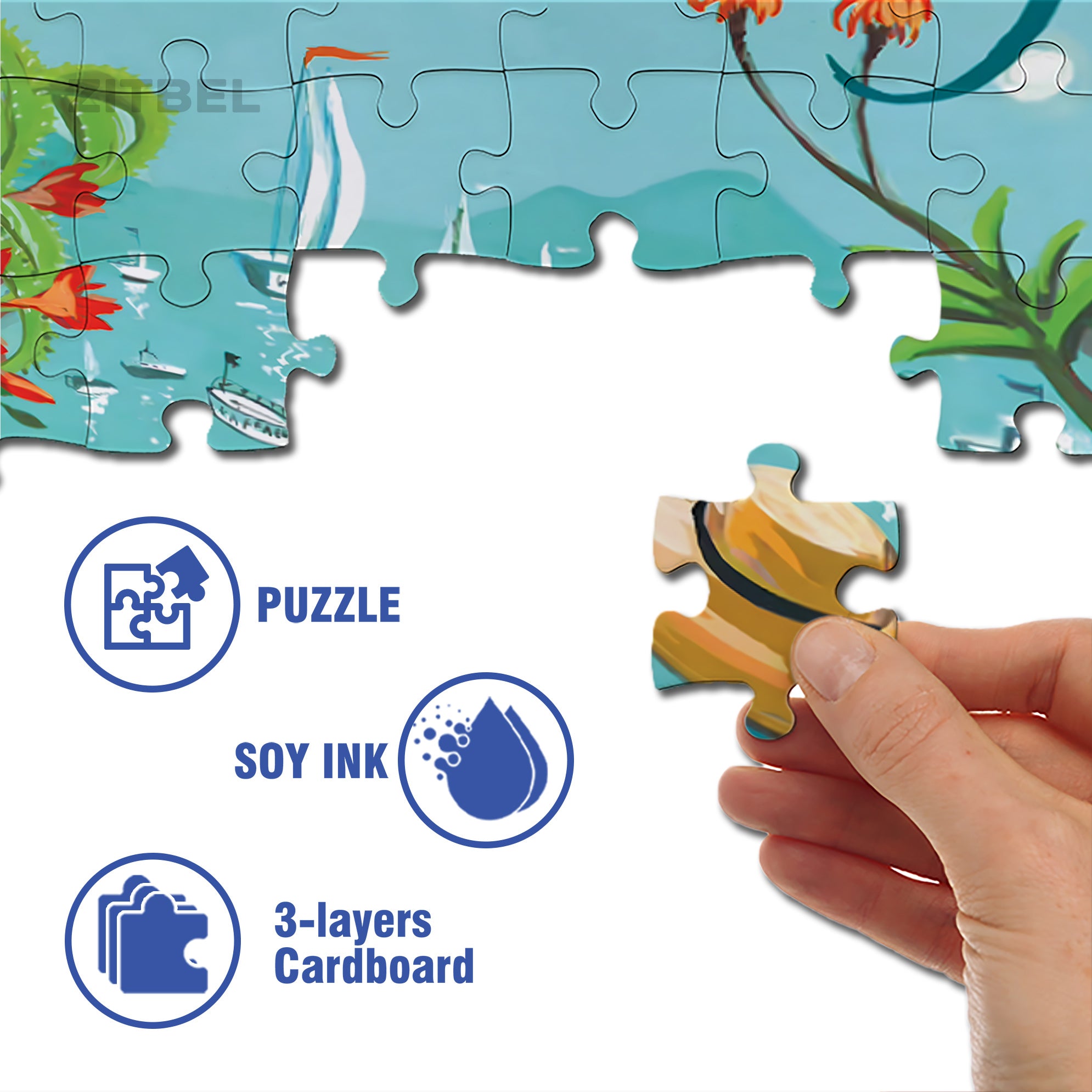 Southern Italy 500pcs/1000pcs Jigsaw Puzzle, Scratch-Resistant, Interactive Family Game & Brain-Boosting DIY Decor, Perfect for Halloween, Christmas & New Year Gifts, Family Puzzle Game