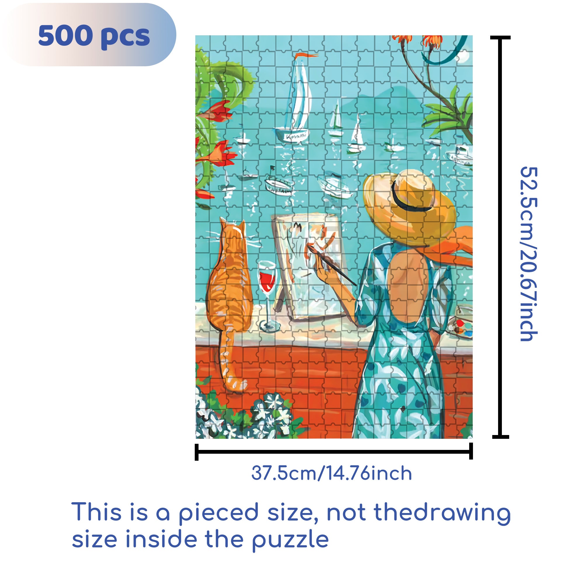 Southern Italy 500pcs/1000pcs Jigsaw Puzzle, Scratch-Resistant, Interactive Family Game & Brain-Boosting DIY Decor, Perfect for Halloween, Christmas & New Year Gifts, Family Puzzle Game