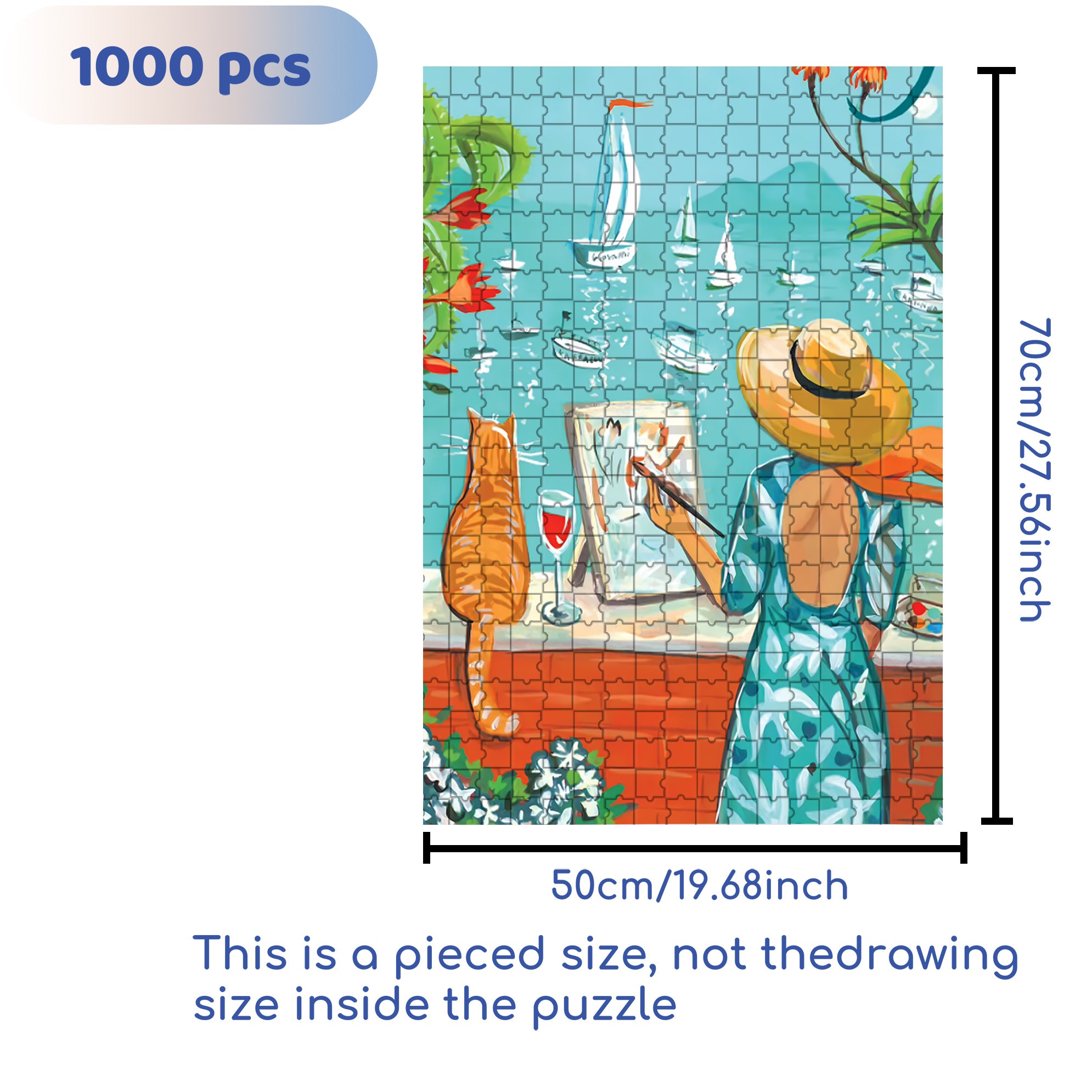 Southern Italy 500pcs/1000pcs Jigsaw Puzzle, Scratch-Resistant, Interactive Family Game & Brain-Boosting DIY Decor, Perfect for Halloween, Christmas & New Year Gifts, Family Puzzle Game