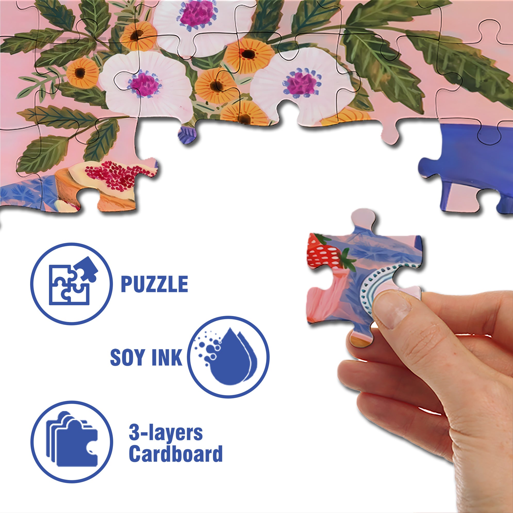Sweet Dessert Lover 500pcs/1000pcs Jigsaw Puzzle, Scratch-Resistant, Interactive Family Game & Brain-Boosting DIY Decor, Perfect for Halloween, Christmas & New Year Gifts, Family Puzzle Game