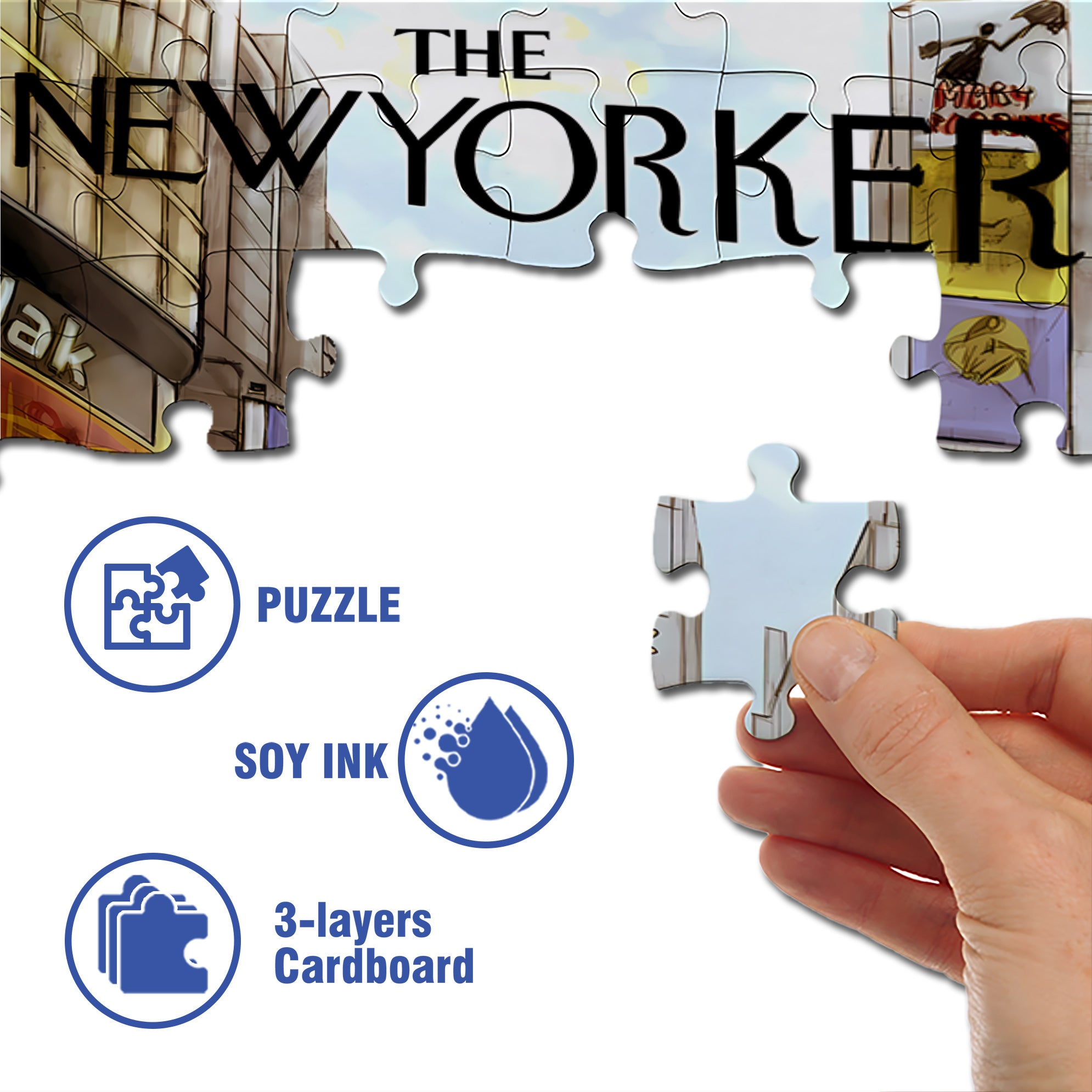 Taxi! 500pcs/1000pcs Jigsaw Puzzle, Scratch-Resistant, Interactive Family Game & Brain-Boosting DIY Decor, Perfect for Halloween, Christmas & New Year Gifts, Family Puzzle Game